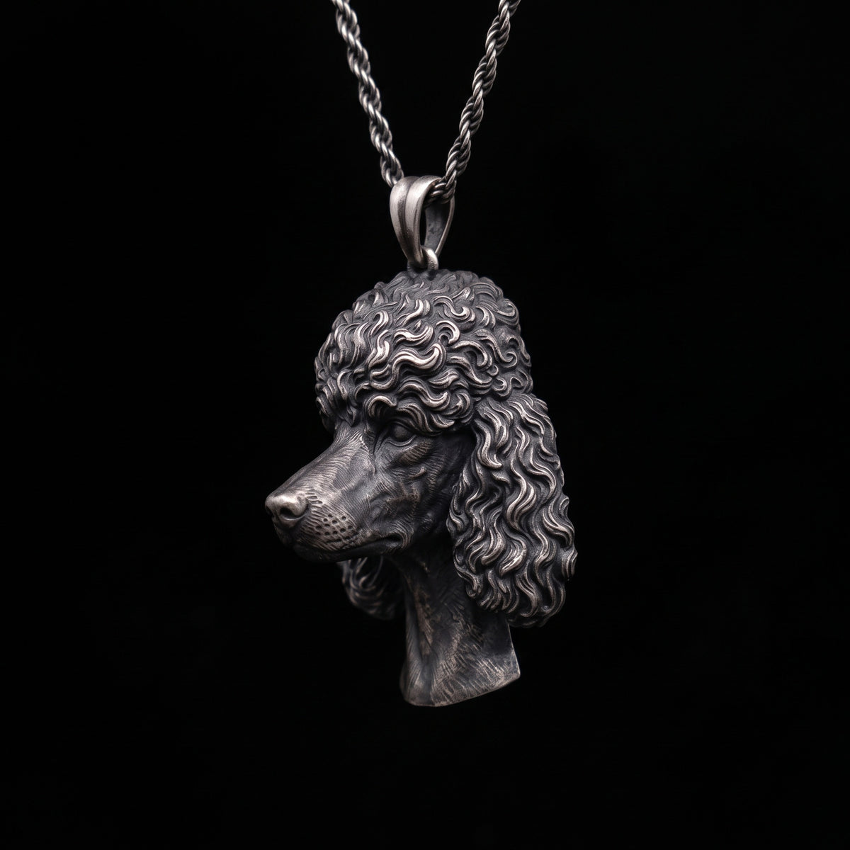 Poodle Köpek 925 Gümüş Kolye