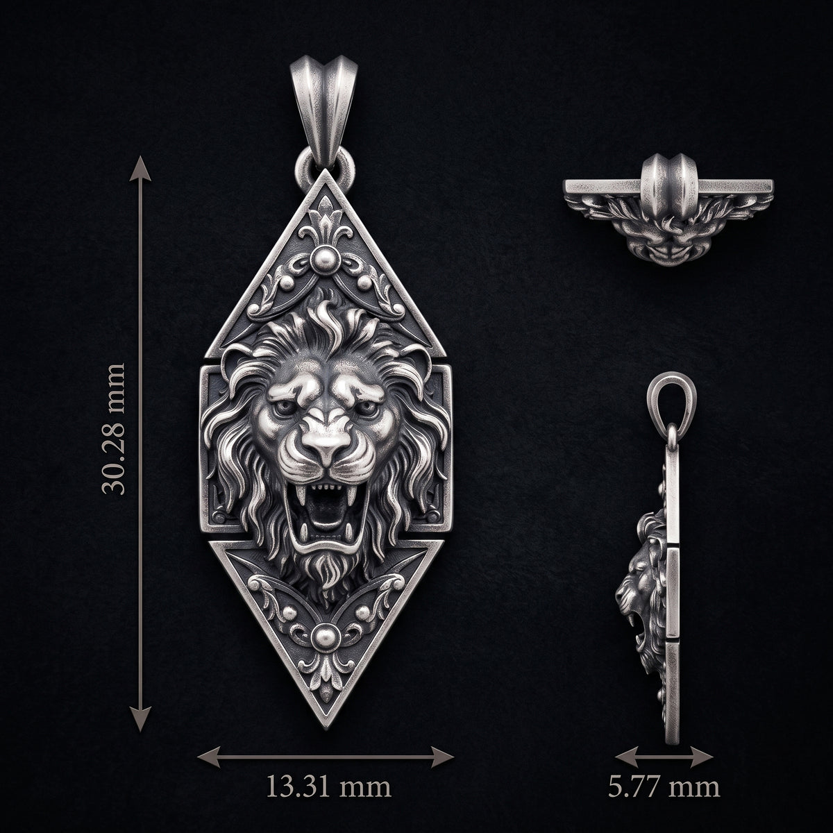 Aslan 925 Gümüş Kolye