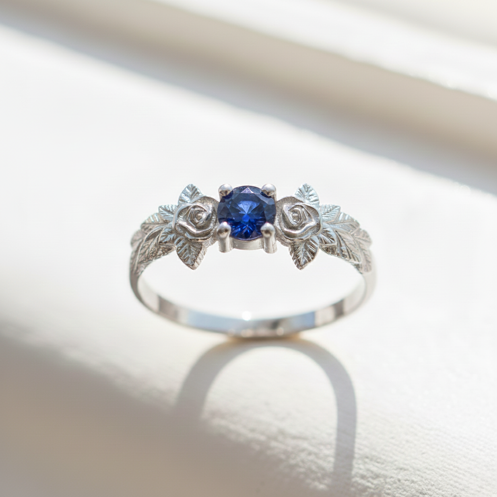 Yapraklar Yüzük (Tüm Maden ve Taş Seçenekleri)