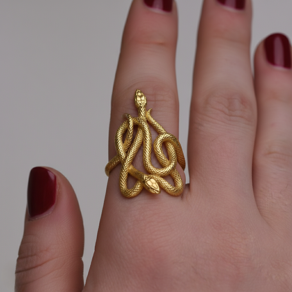 Amber Octopus 925 Silver Ring