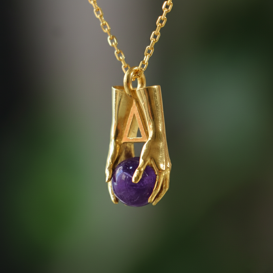 Mini Avuç Üçgen Kolye (Tüm Taşlar) 925 Gümüş