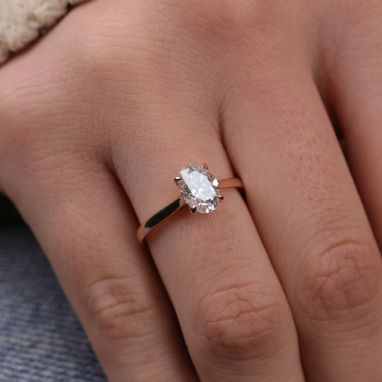1.53 Karat Oval Pırlanta Yüzük