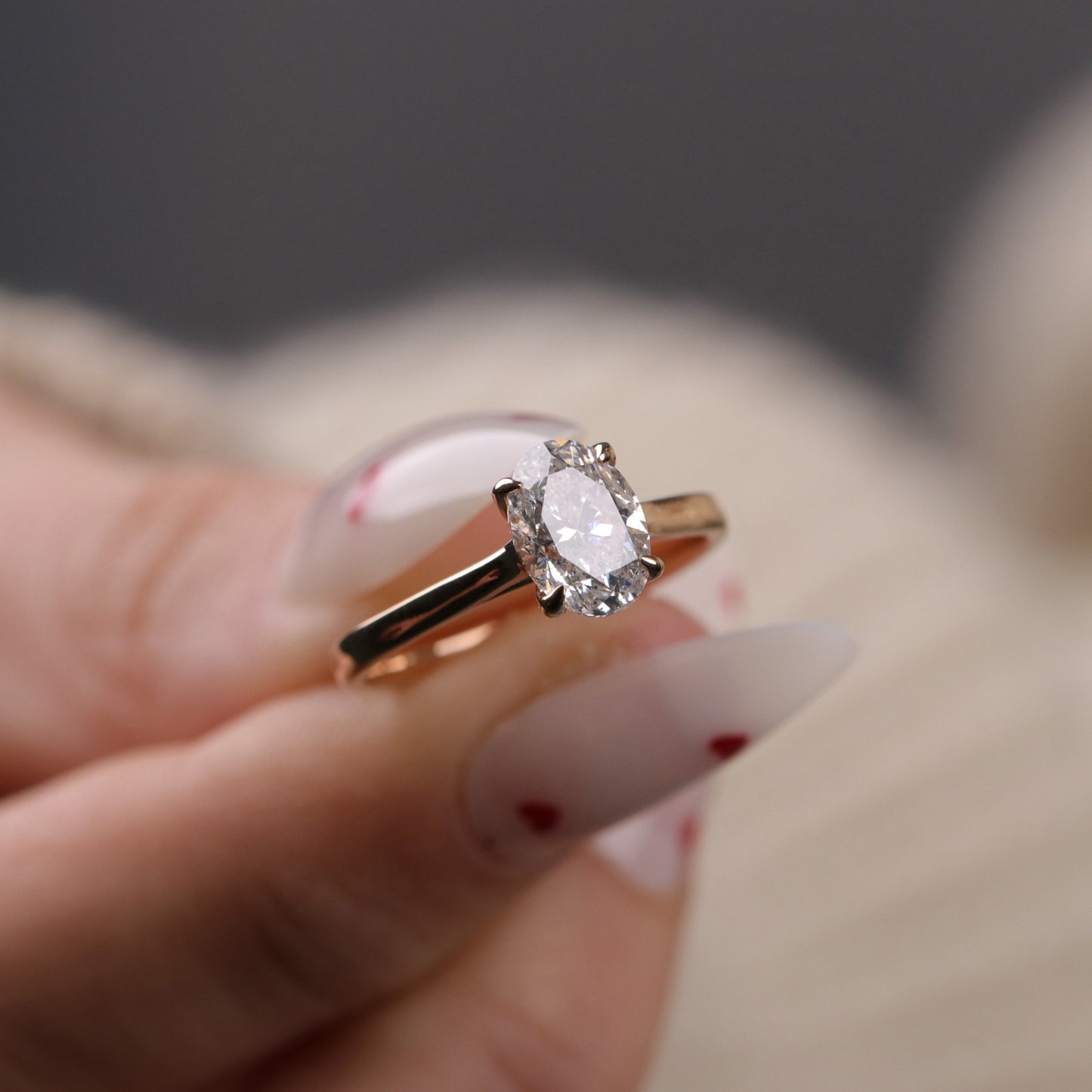 1.53 Karat Oval Pırlanta Yüzük