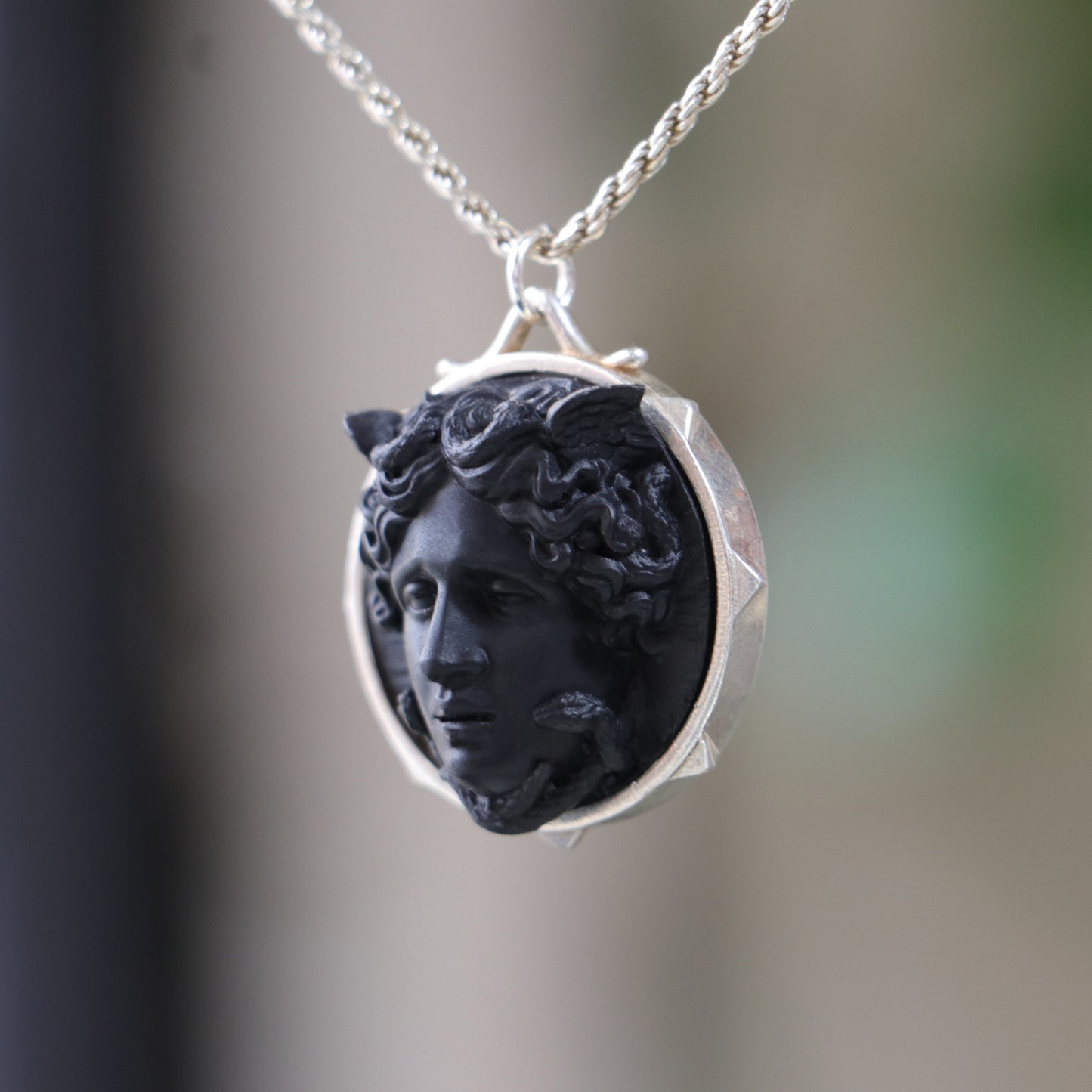 Marble Lion 925 Silver Gold Plated Necklace