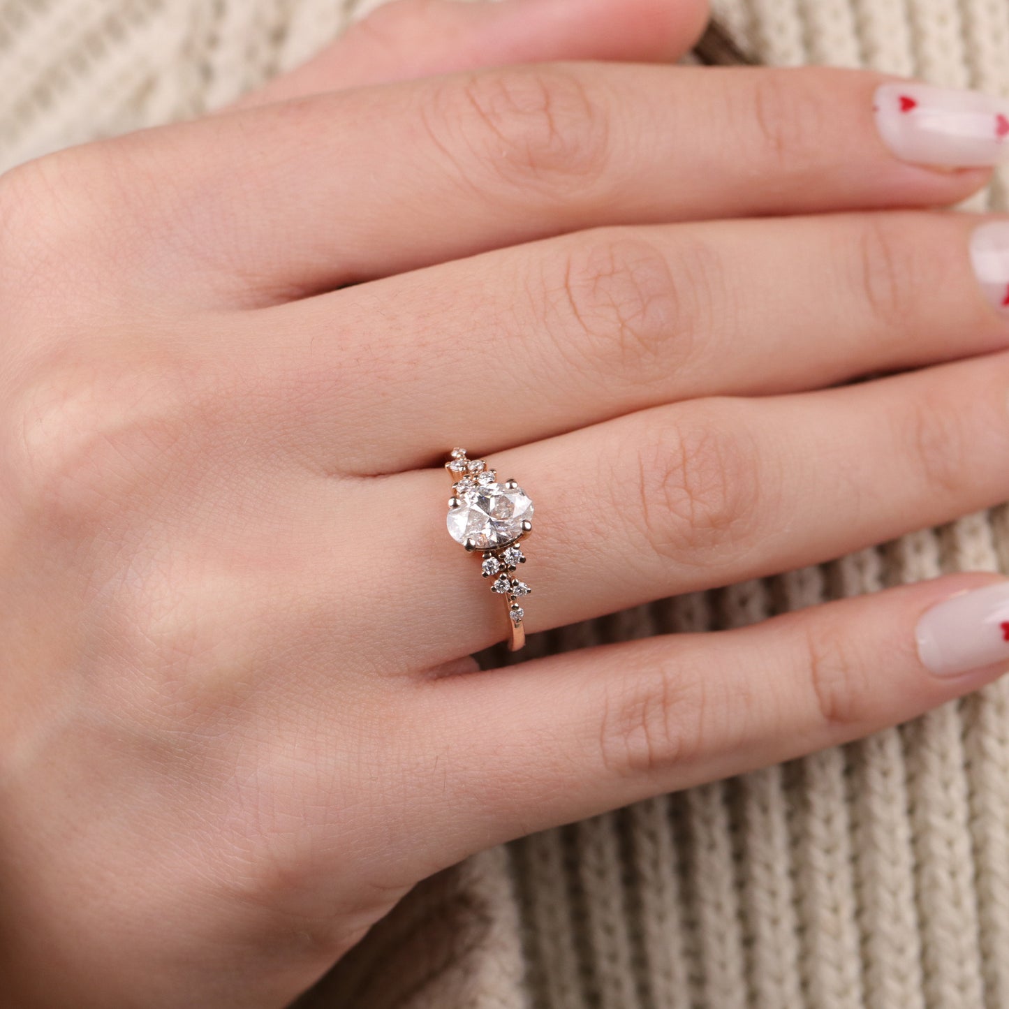 1.35 Karat Oval Pırlanta Yüzük