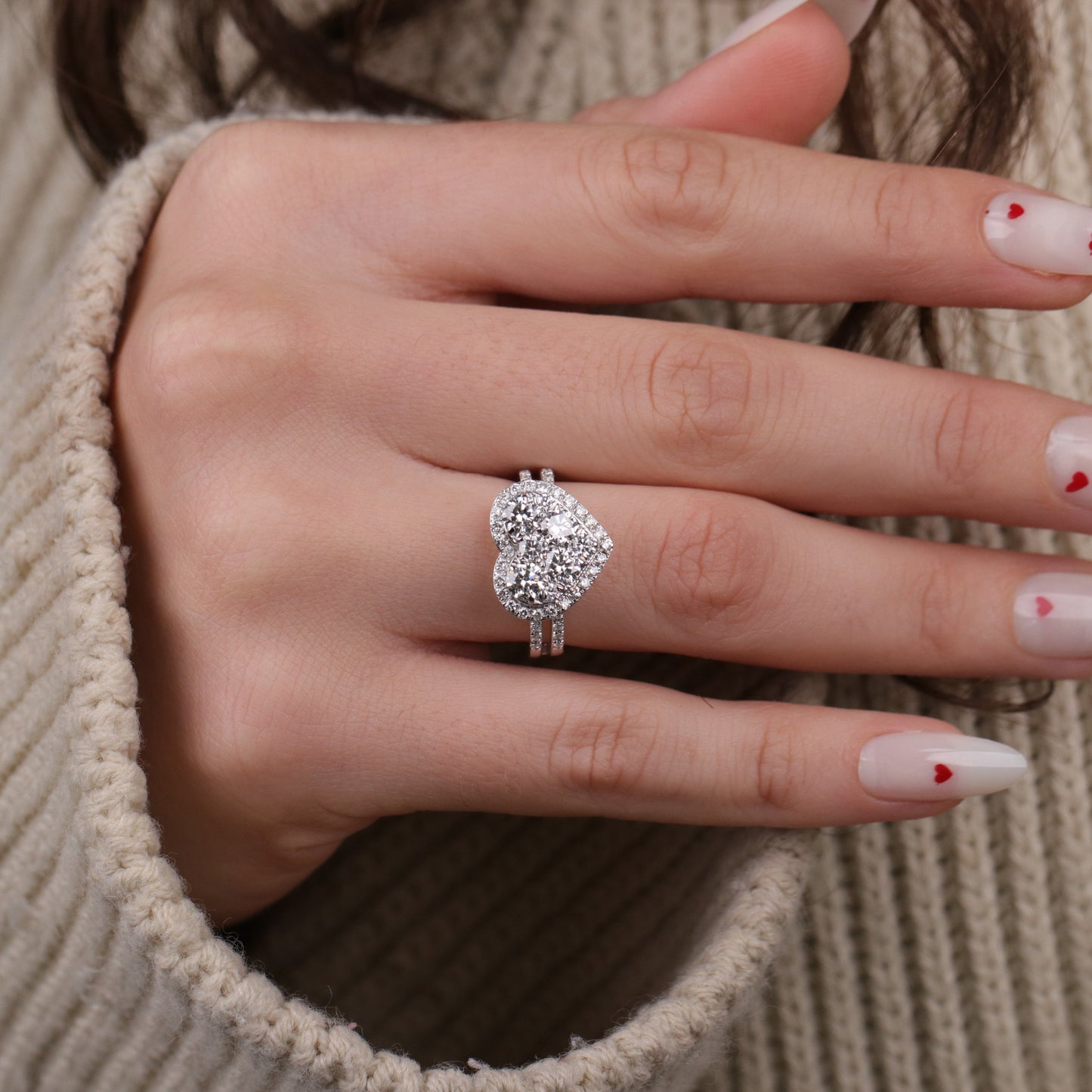 1.63 Karat Kalp Pırlanta Yüzük