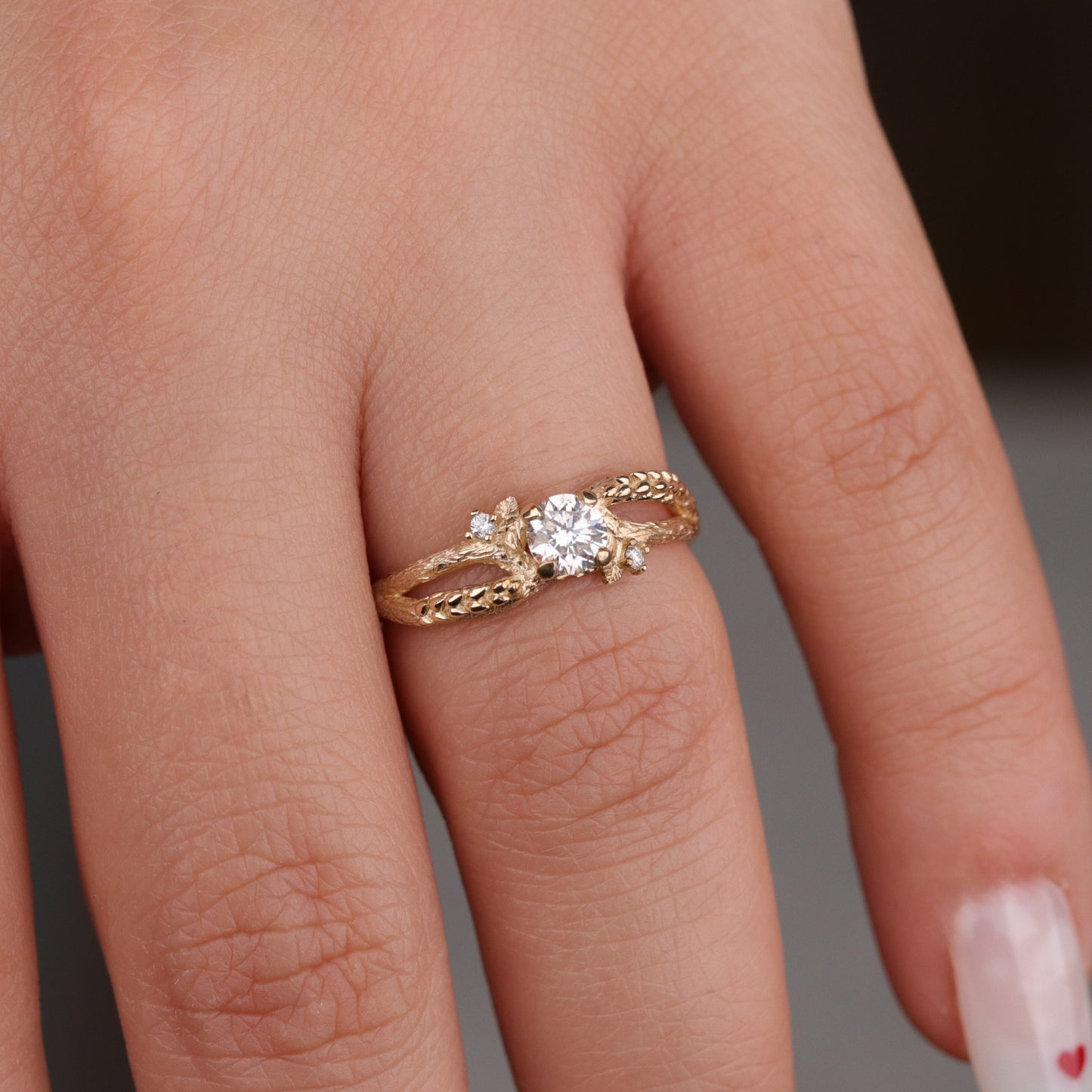 Özel Tasarım 0.37 Karat Pırlanta 14 Ayar Altın Yüzük