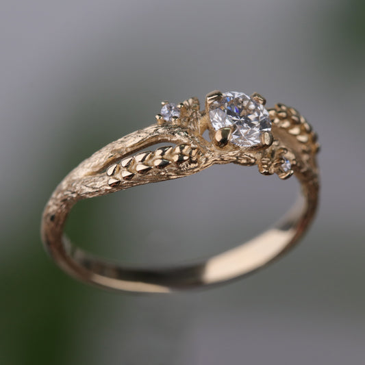 Özel Tasarım 0.37 Karat Pırlanta 14 Ayar Altın Yüzük