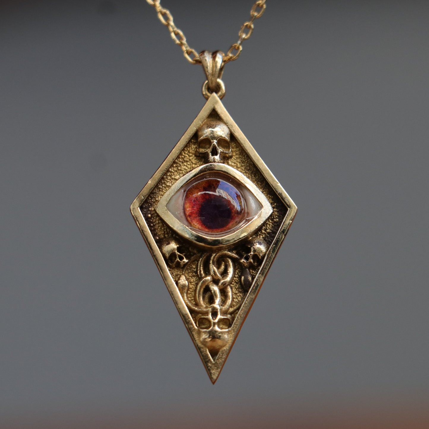 Hazel Eye Large 925 Silver Necklace