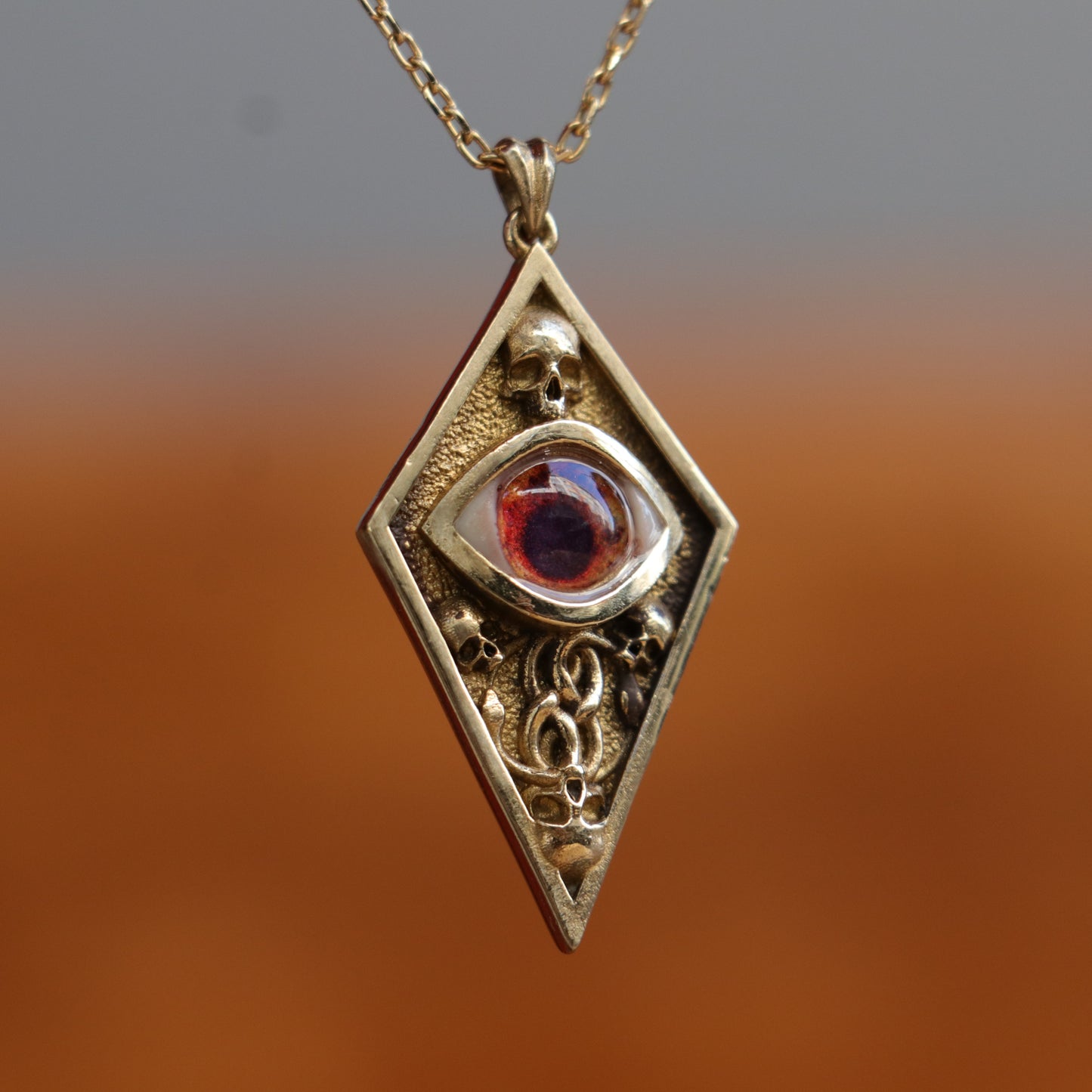 Hazel Eye Large 925 Silver Necklace