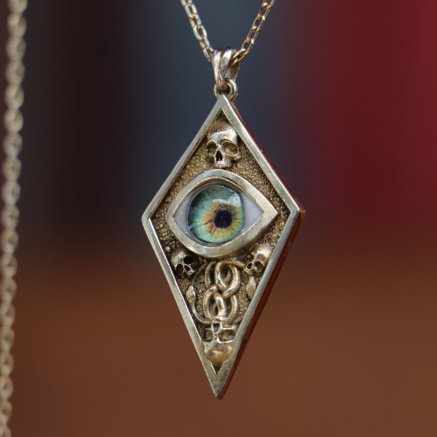 Hazel Eye Large 925 Silver Necklace