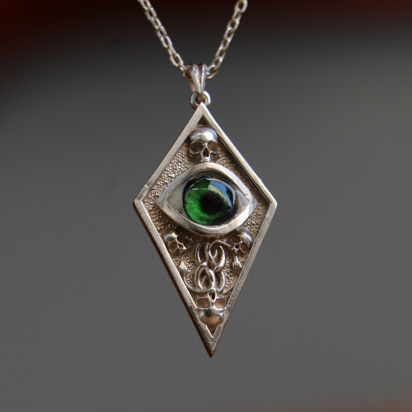 Hazel Eye Large 925 Silver Necklace