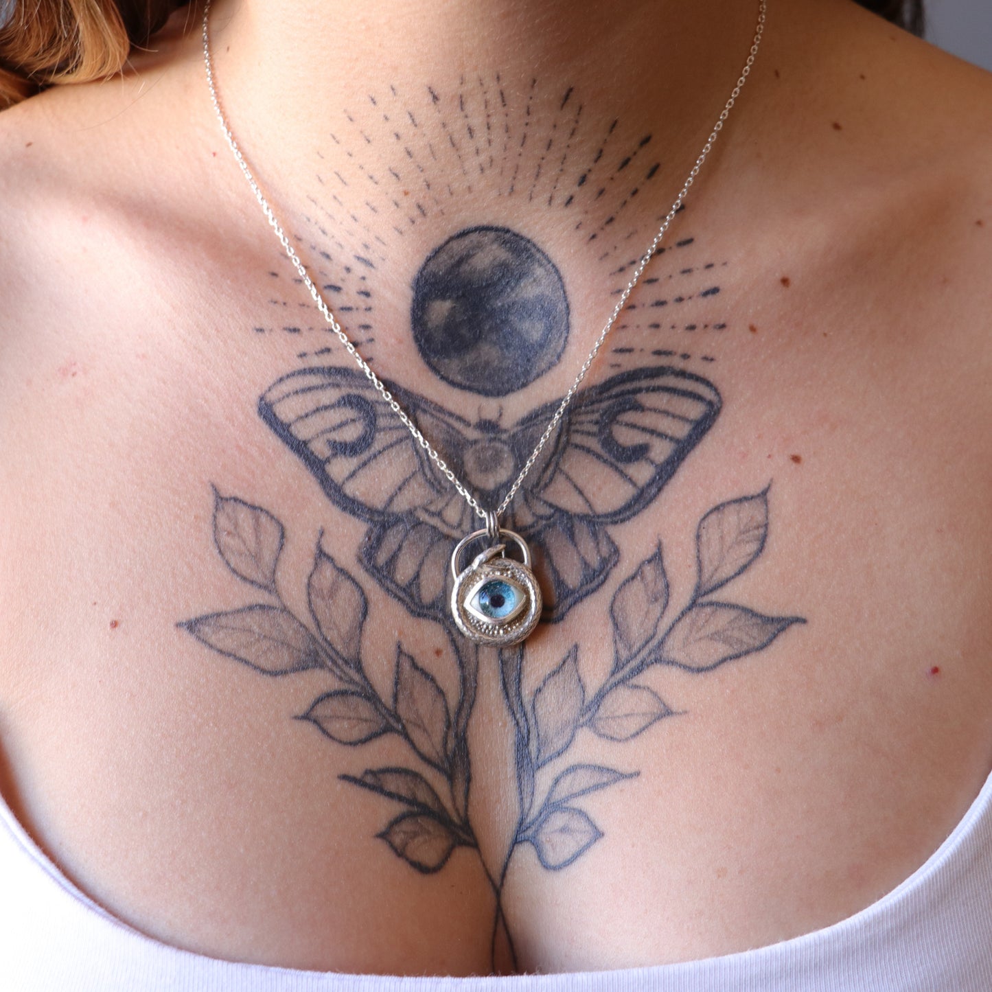 Ouroboros Blue Eye Necklace