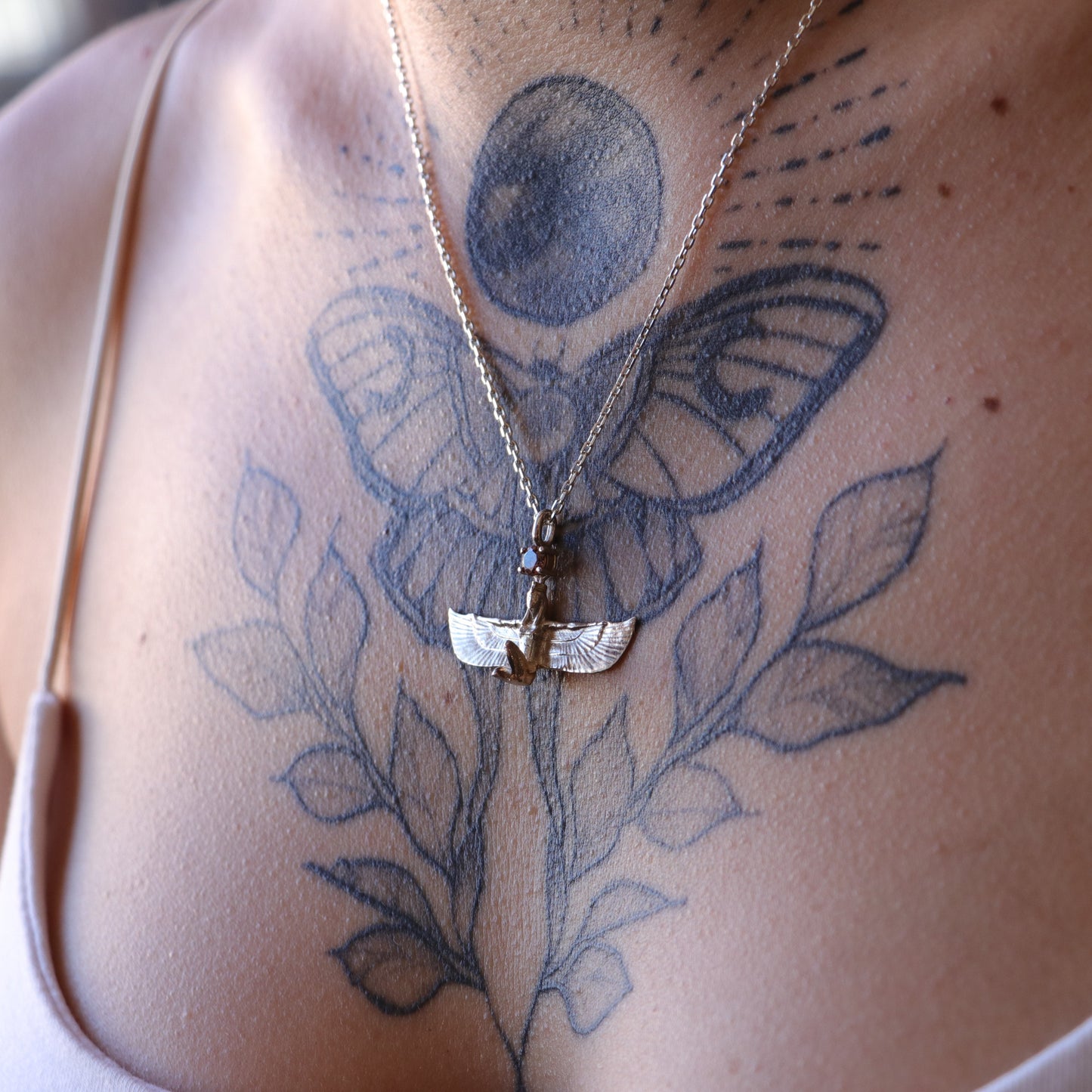 Moissanite Gold Plated 925 Silver Necklace