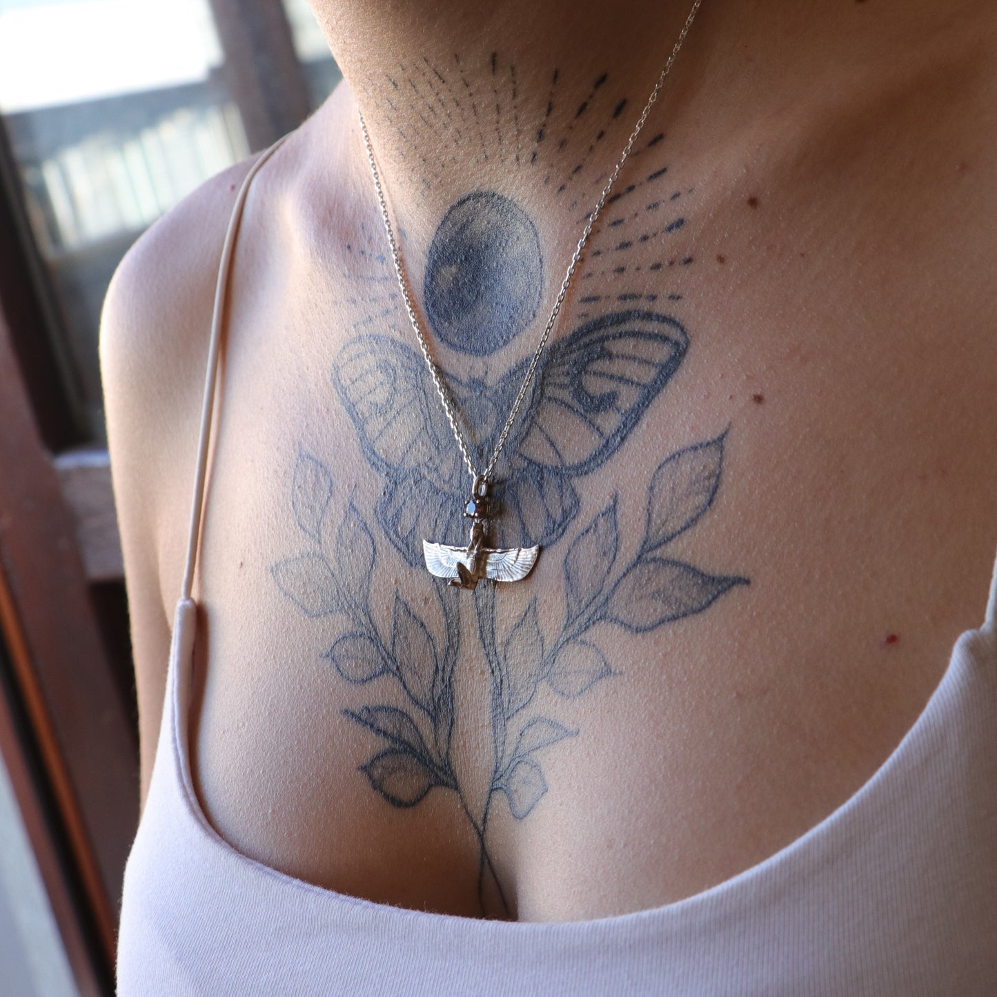 Moissanite Gold Plated 925 Silver Necklace