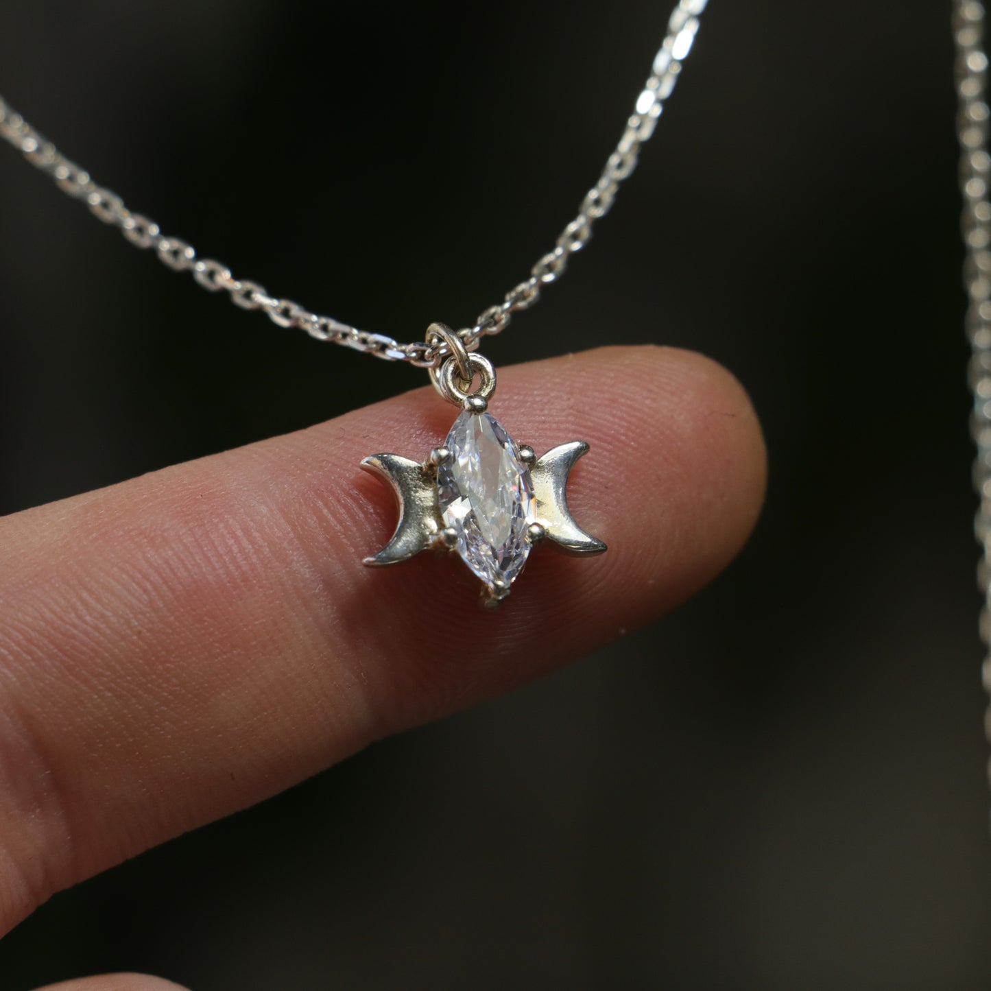 Marquise Amethyst 925 Silver Necklace