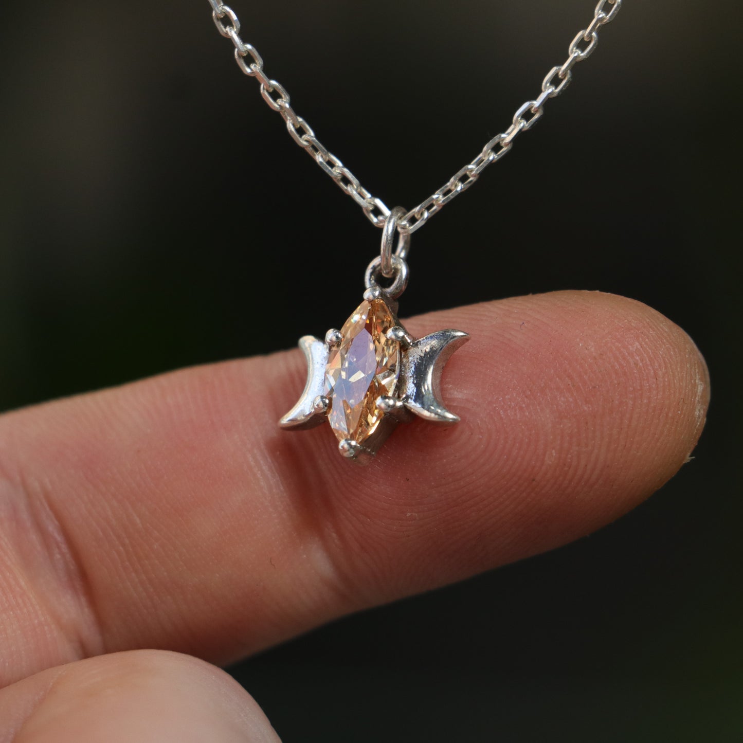 Marquise Amethyst 925 Silver Necklace