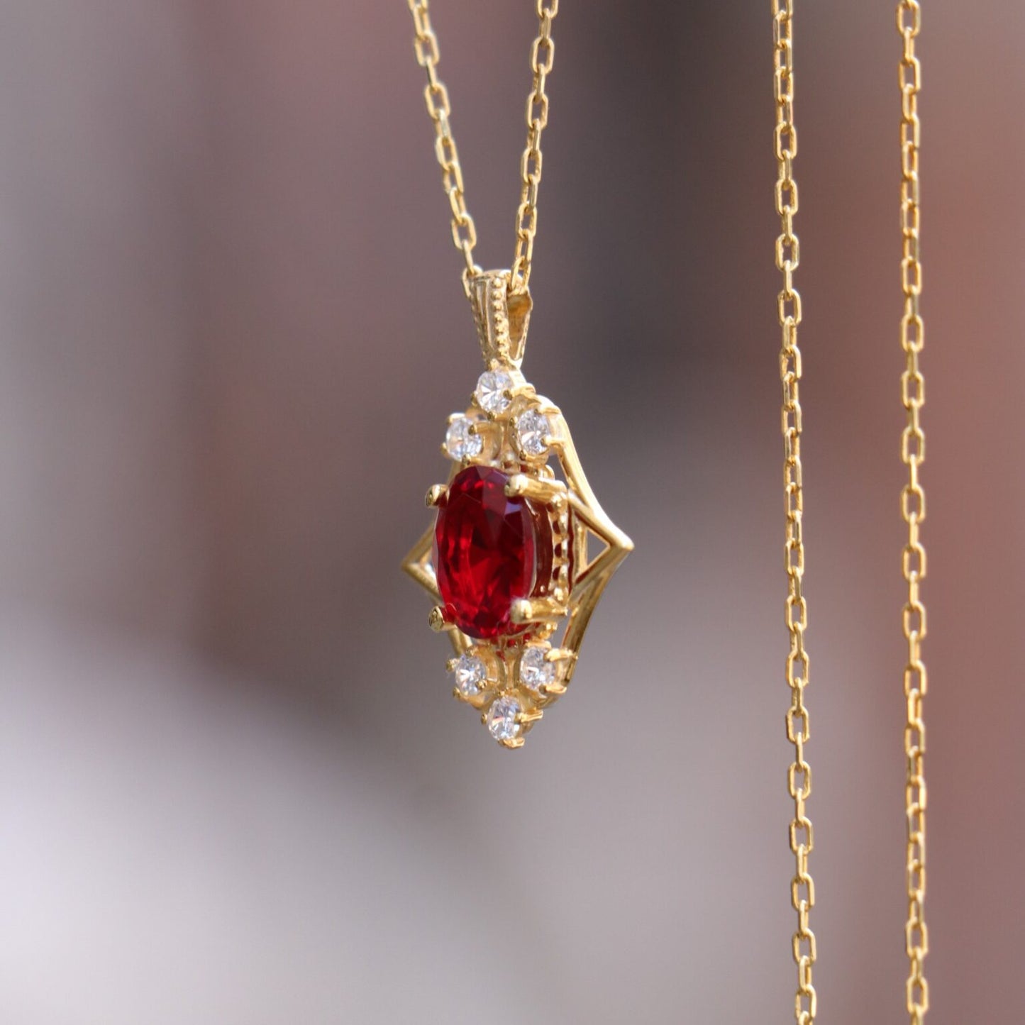 Zümrüt ve Mozanit 925 Gümüş Altın Kaplama Kolye