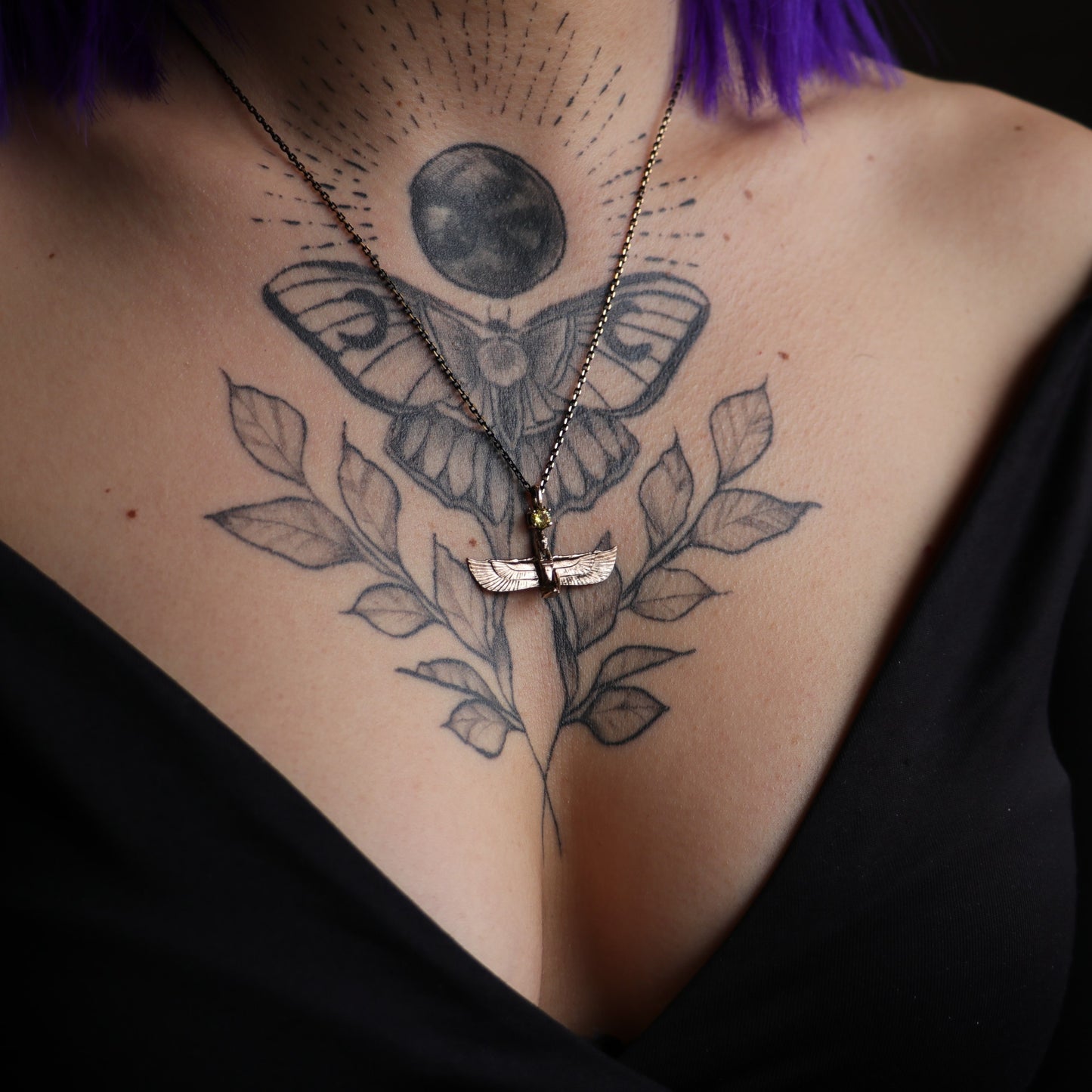 Moissanite Gold Plated 925 Silver Necklace