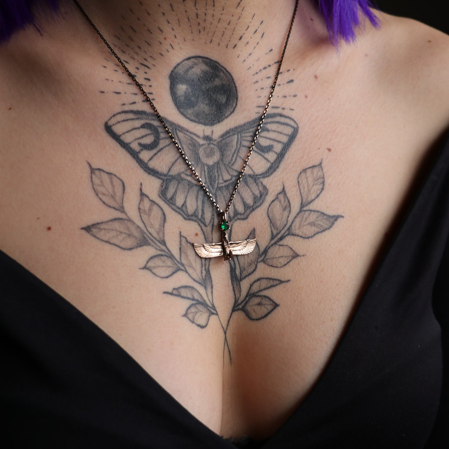 Moissanite Gold Plated 925 Silver Necklace