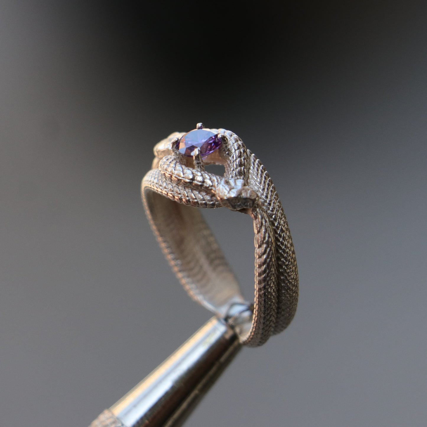 Tanzanite Ouroboros 925 Silver Gold Plated Ring