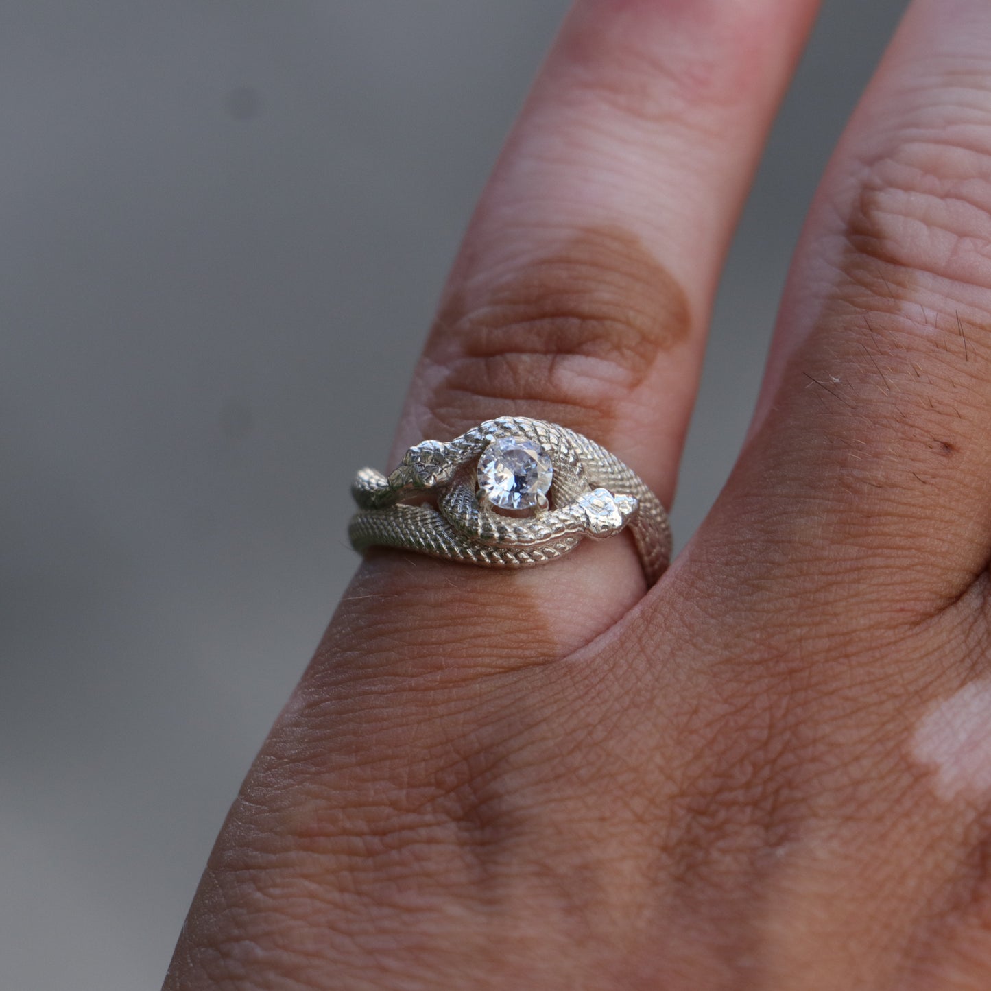 Tanzanite Ouroboros 925 Silver Gold Plated Ring