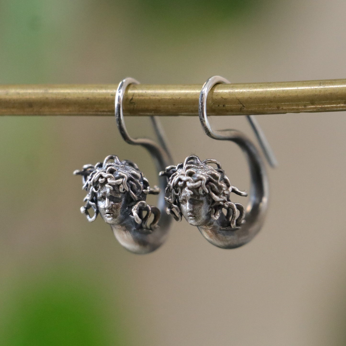 925 Silver Earring with Drop Jade Stone