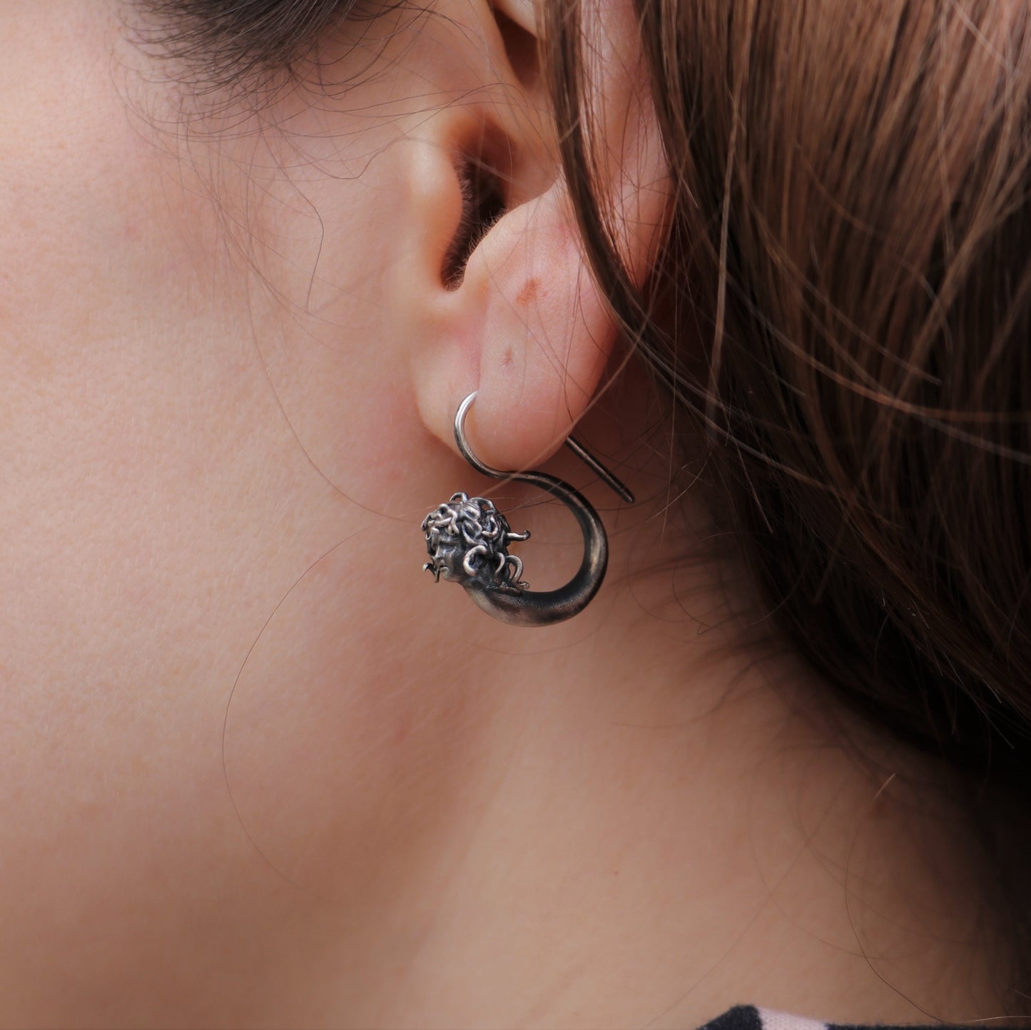 925 Silver Earring with Drop Jade Stone