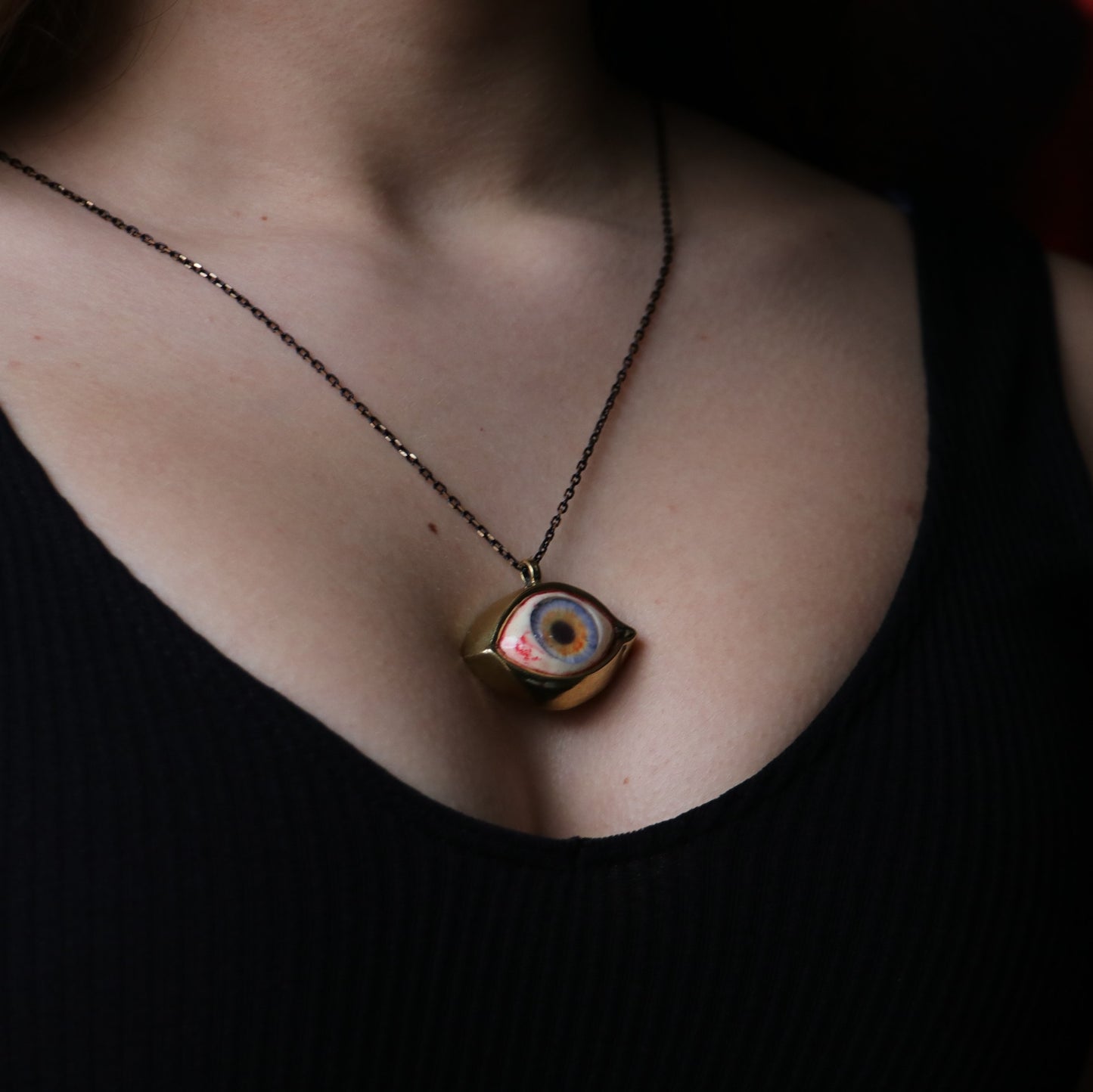 Cat Glass Eye Necklace