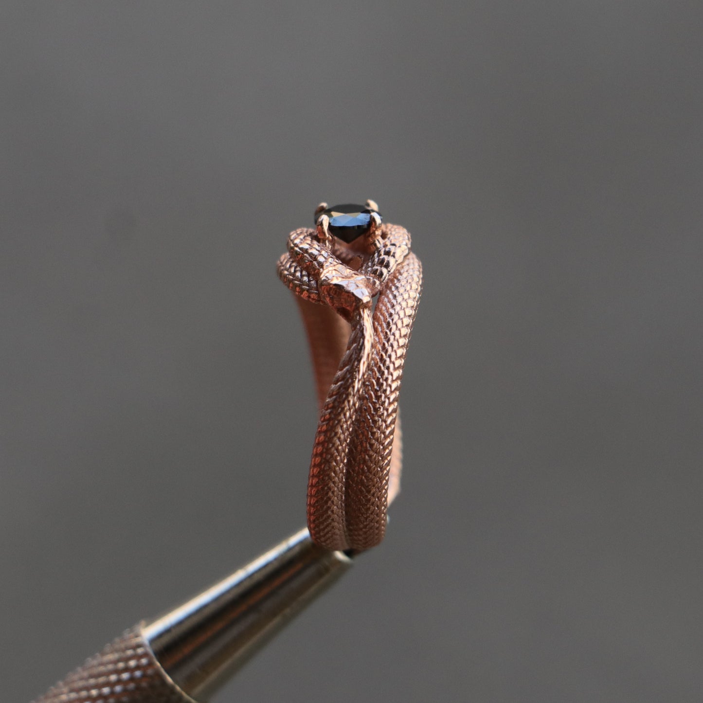 Tanzanite Ouroboros 925 Silver Gold Plated Ring