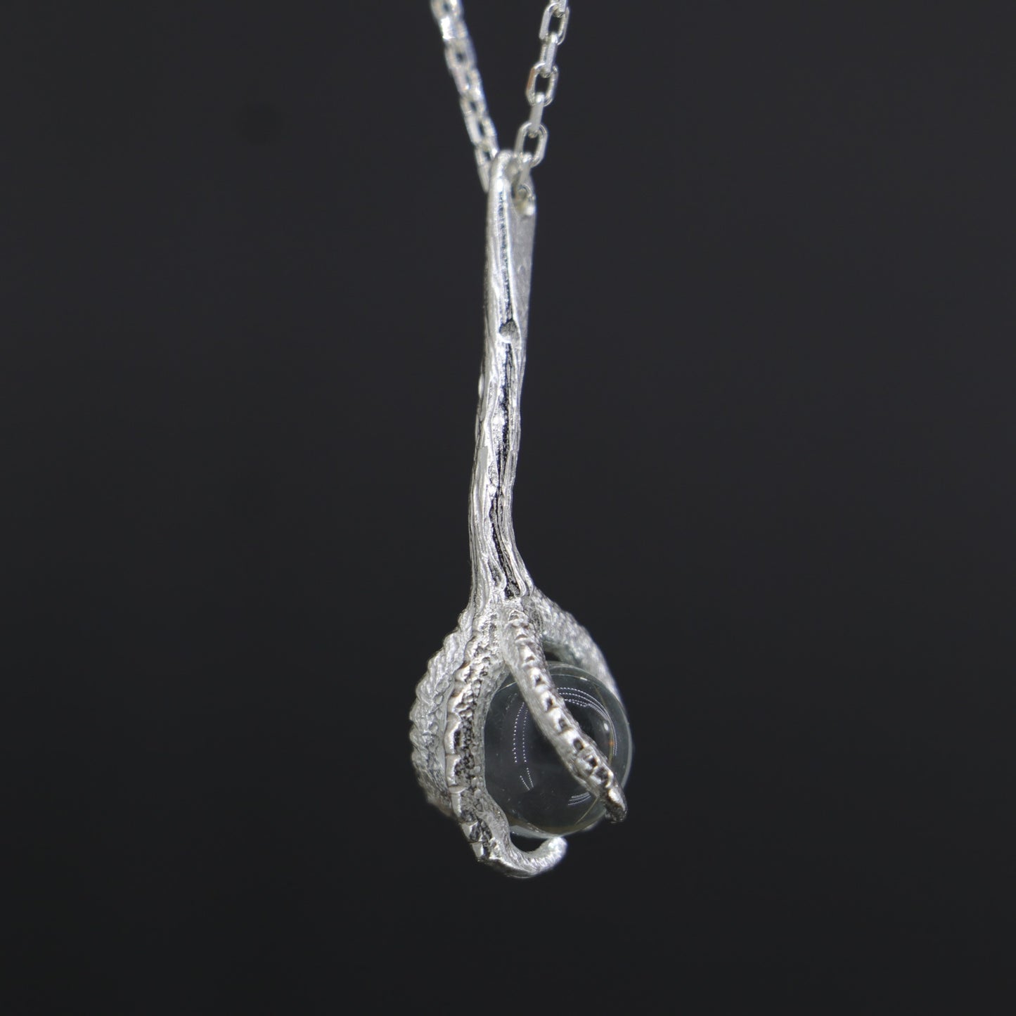 Pençe Ay Taşı 925 Gümüş Kolye