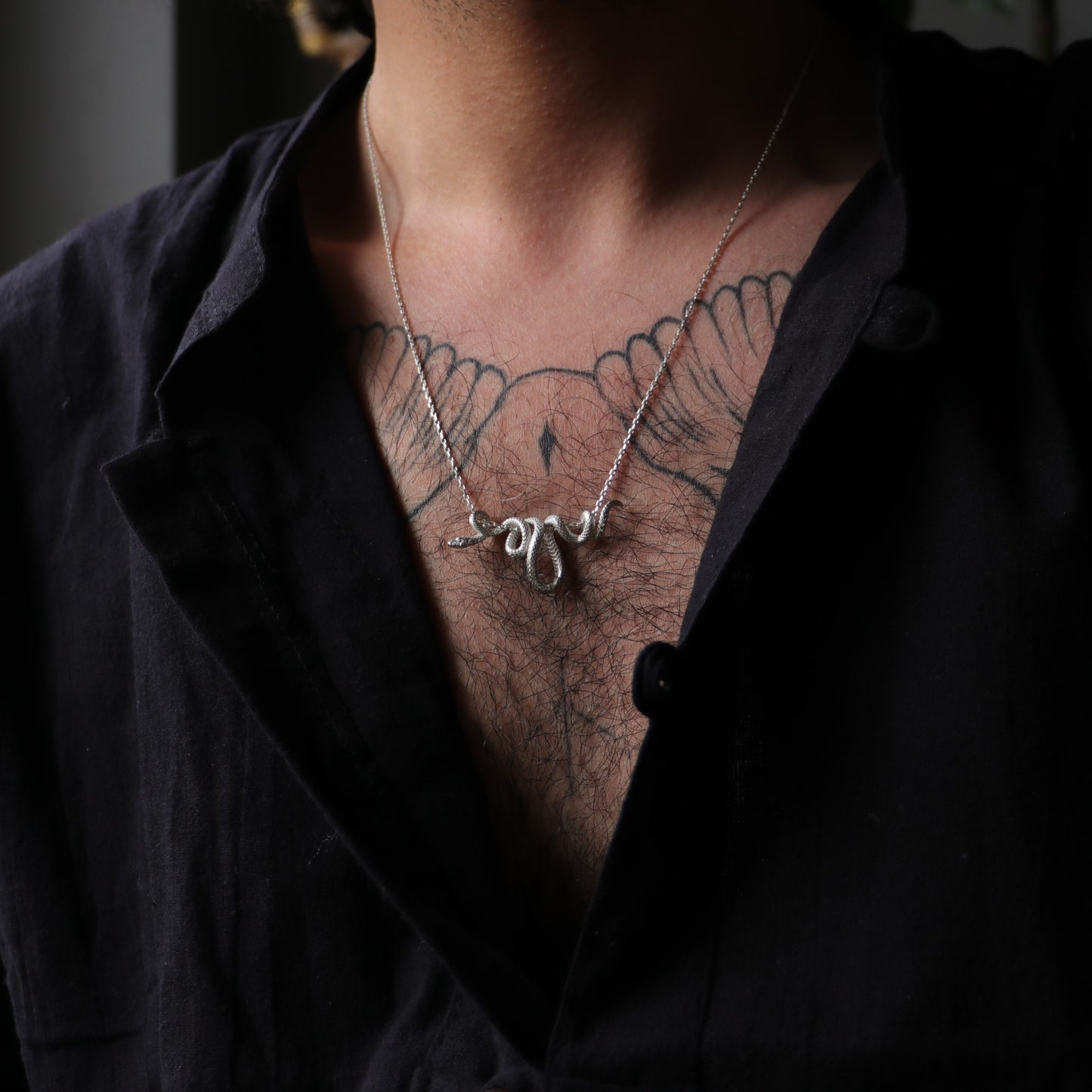 Sarmal Yılan 925 Gümüş Altın Kaplama Kolye