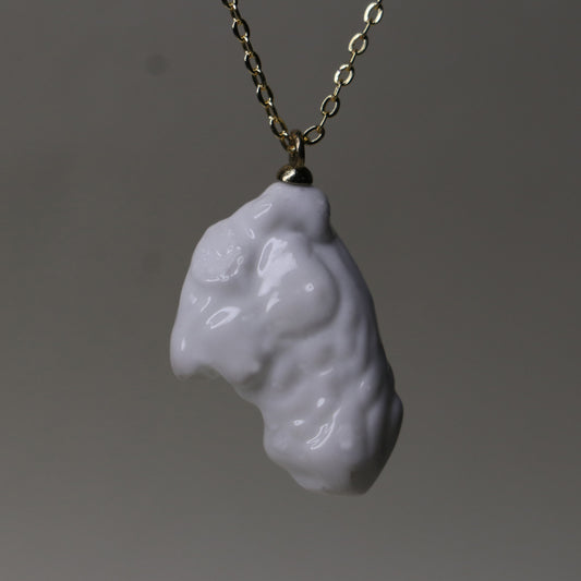 Marble Lion 925 Silver Gold Plated Necklace