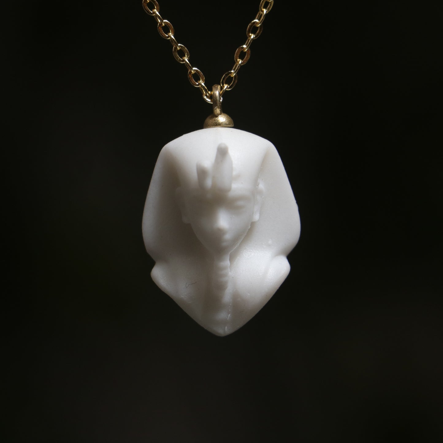 Marble Lion 925 Silver Gold Plated Necklace