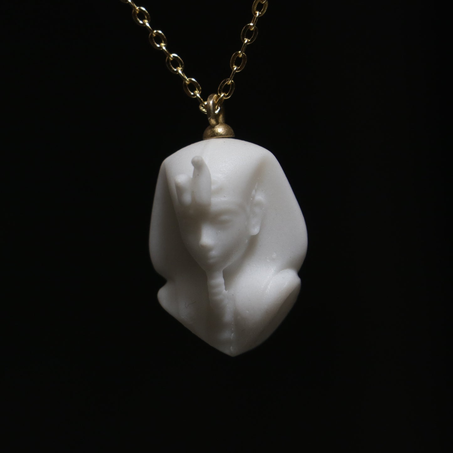 Marble Lion 925 Silver Gold Plated Necklace