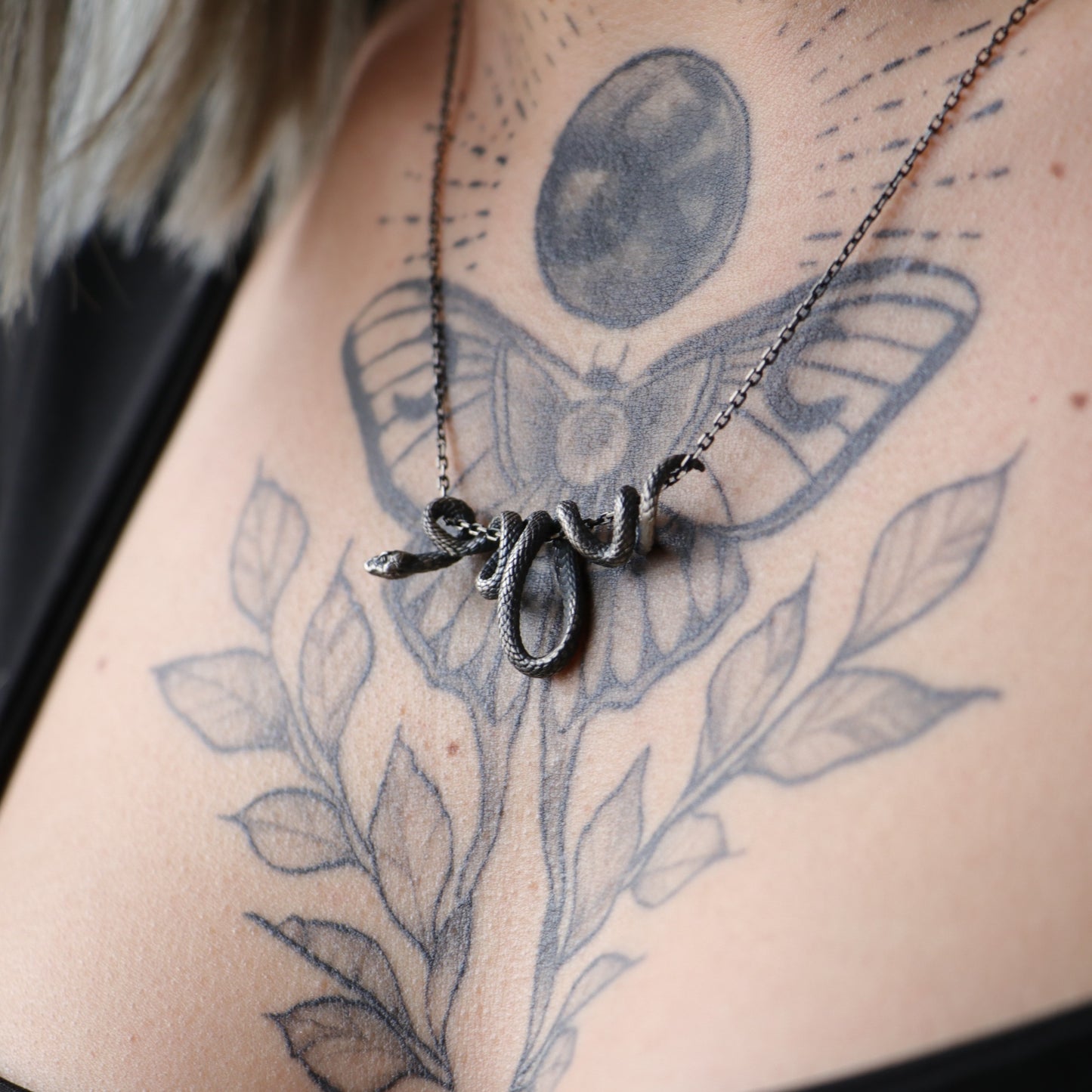 Coiled Snake 925 Silver Gold Plated Necklace