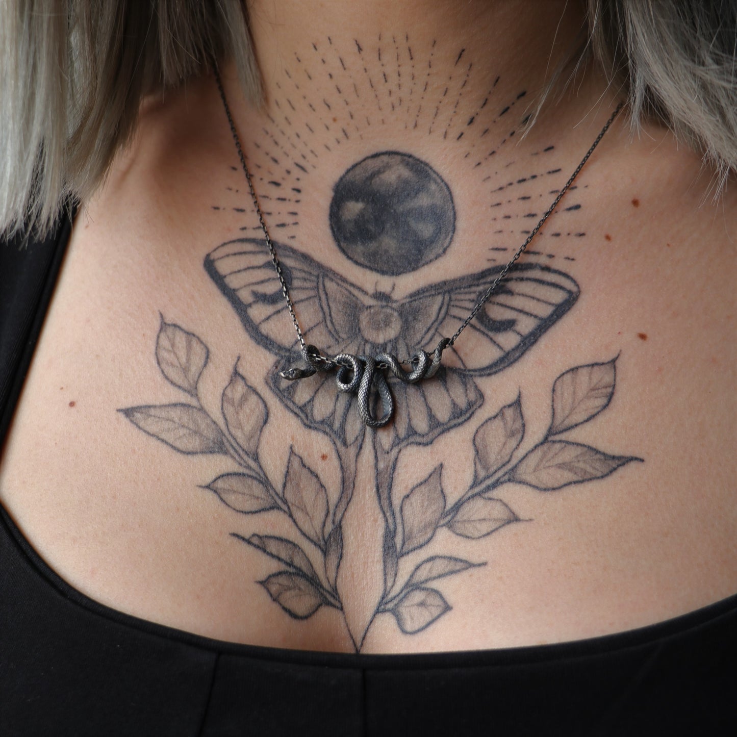 Coiled Snake 925 Silver Gold Plated Necklace