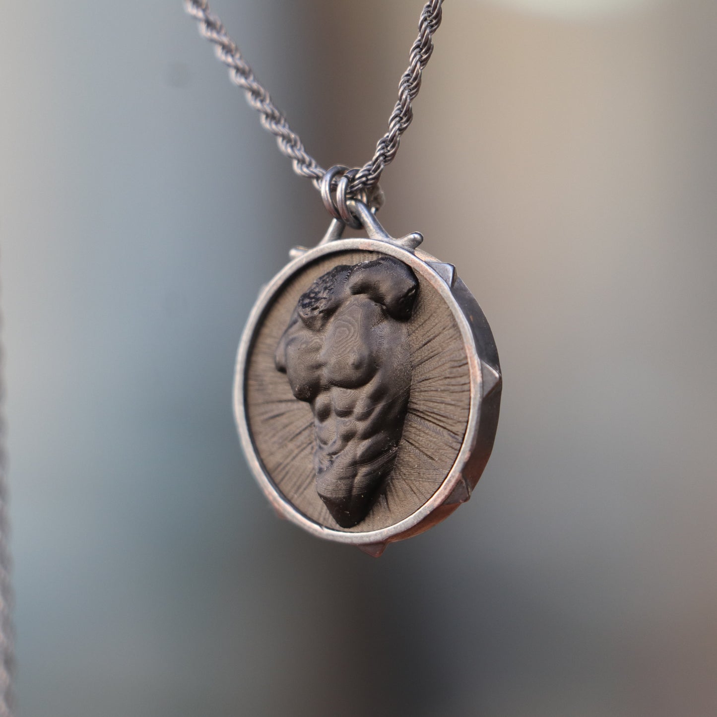 Marble Lion 925 Silver Gold Plated Necklace