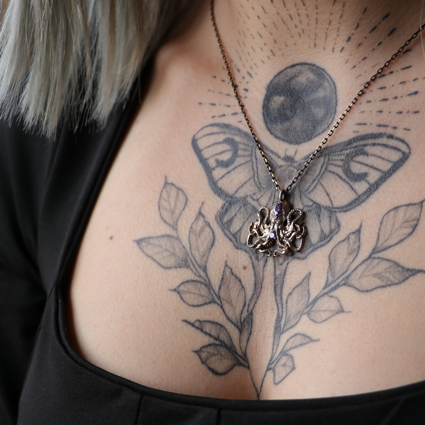 Ahtapot Kolye (Tüm Taş ve Maden Seçenekleri)