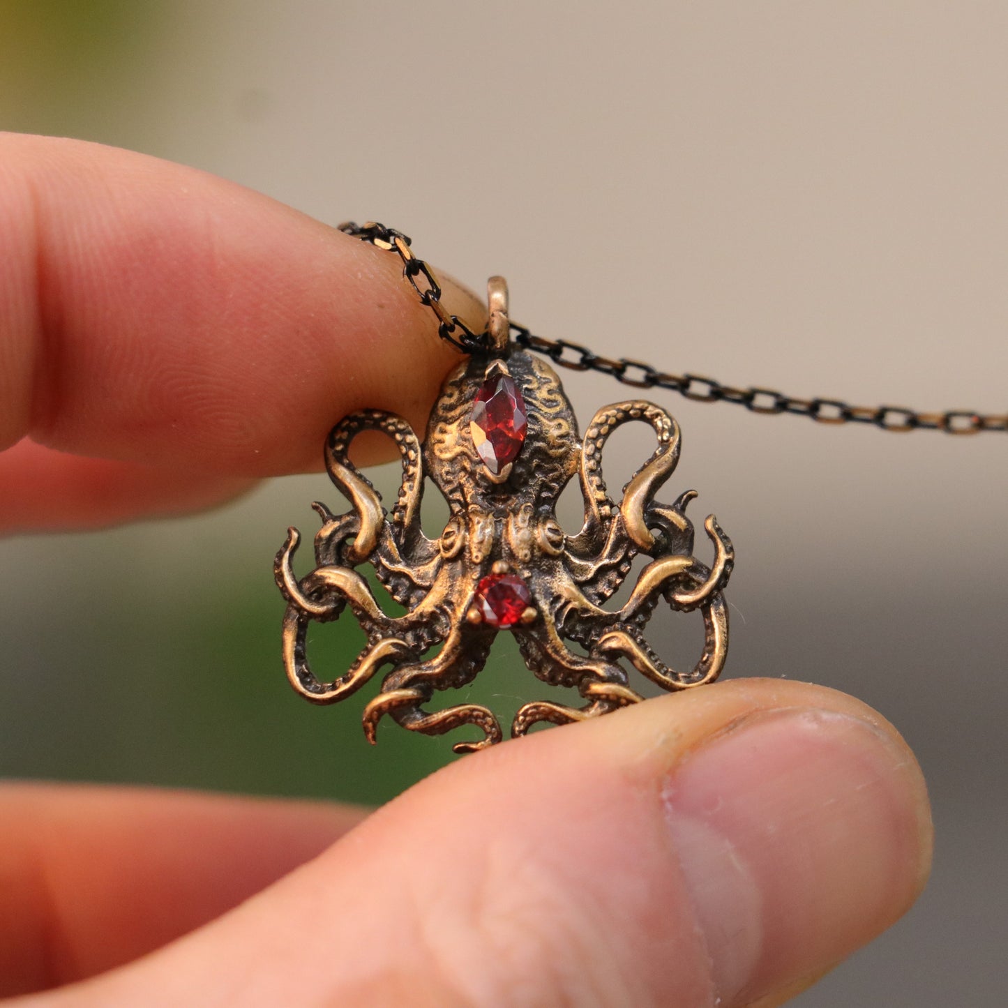 Ahtapot Kolye (Tüm Taş ve Maden Seçenekleri)