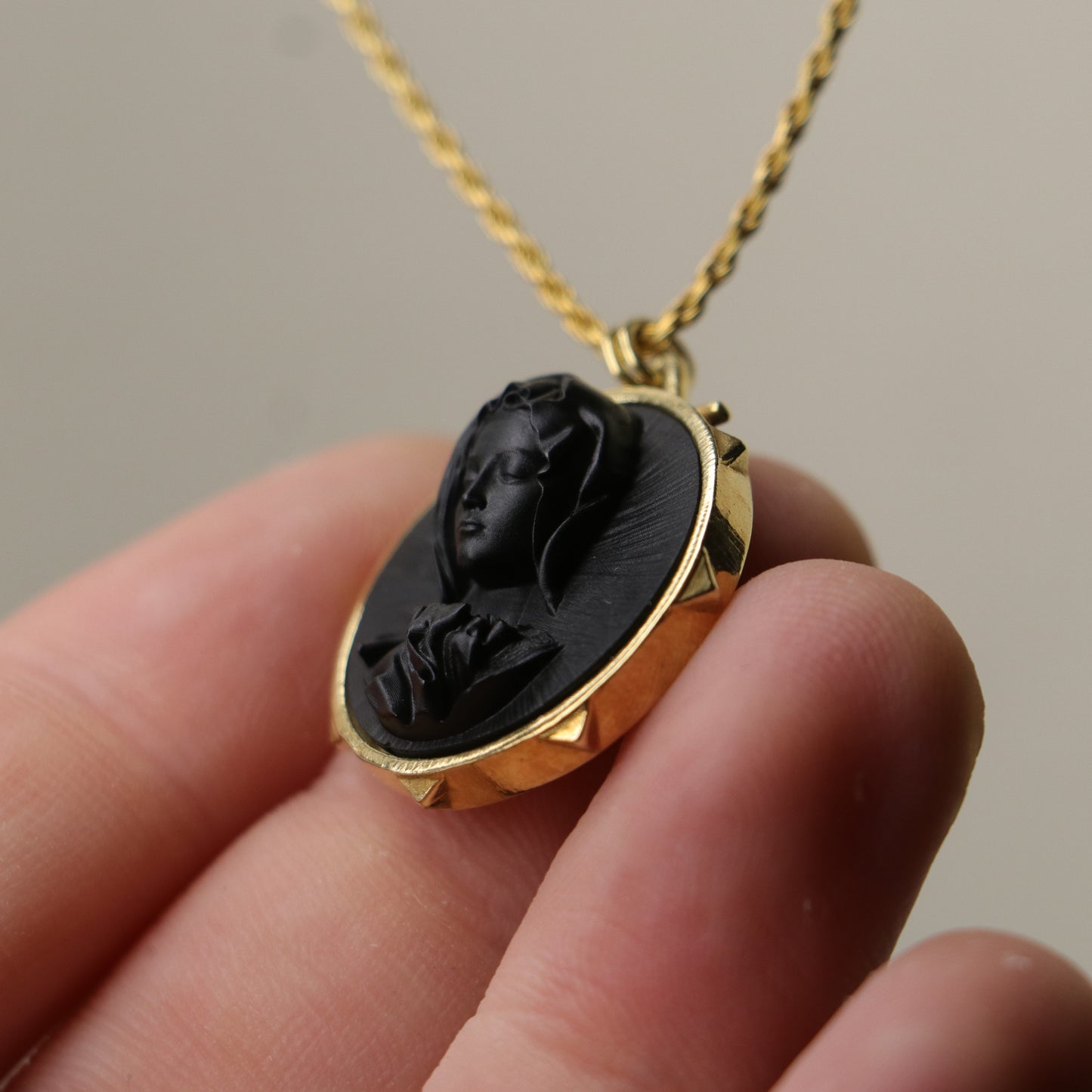 Marble Lion 925 Silver Gold Plated Necklace