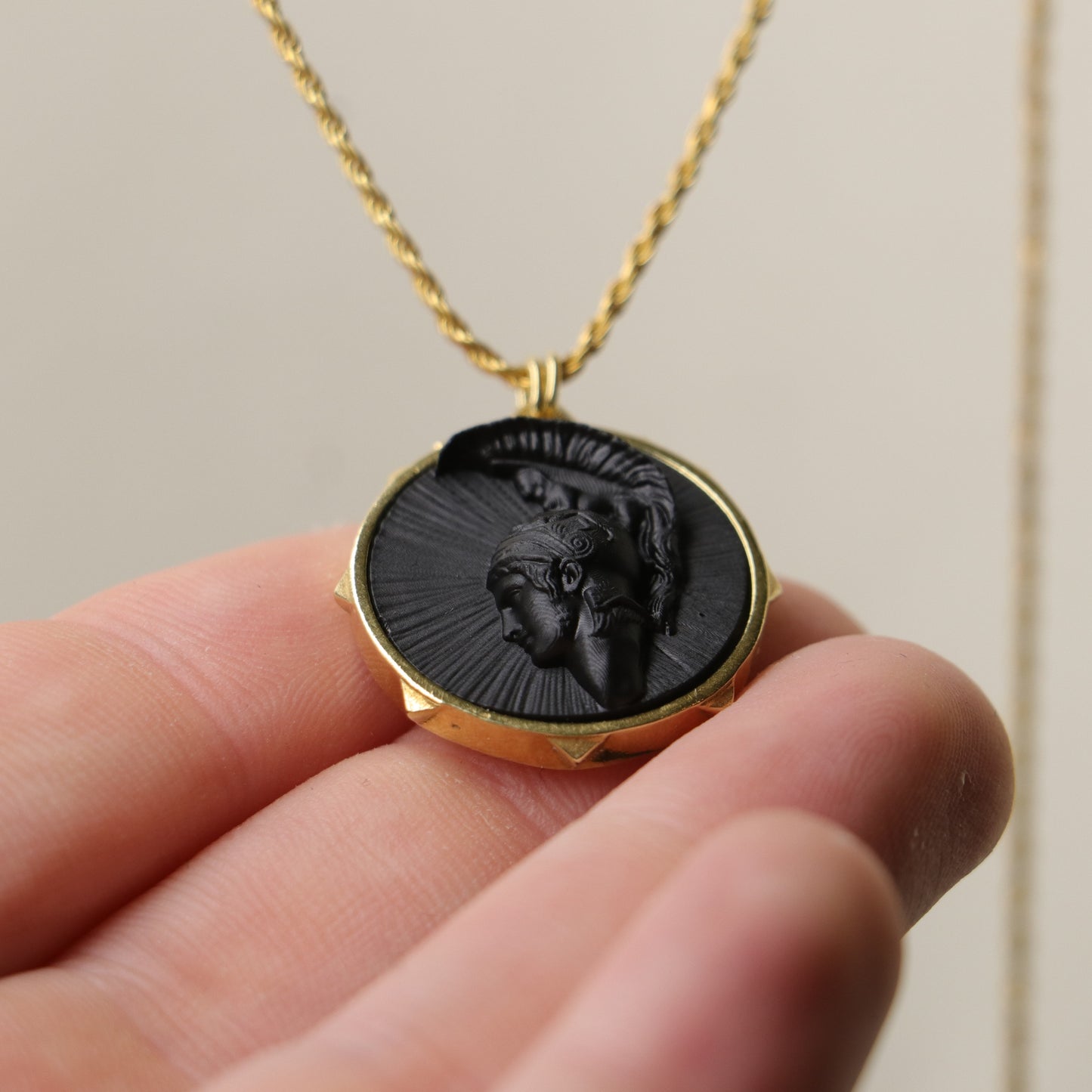 Marble Lion 925 Silver Gold Plated Necklace