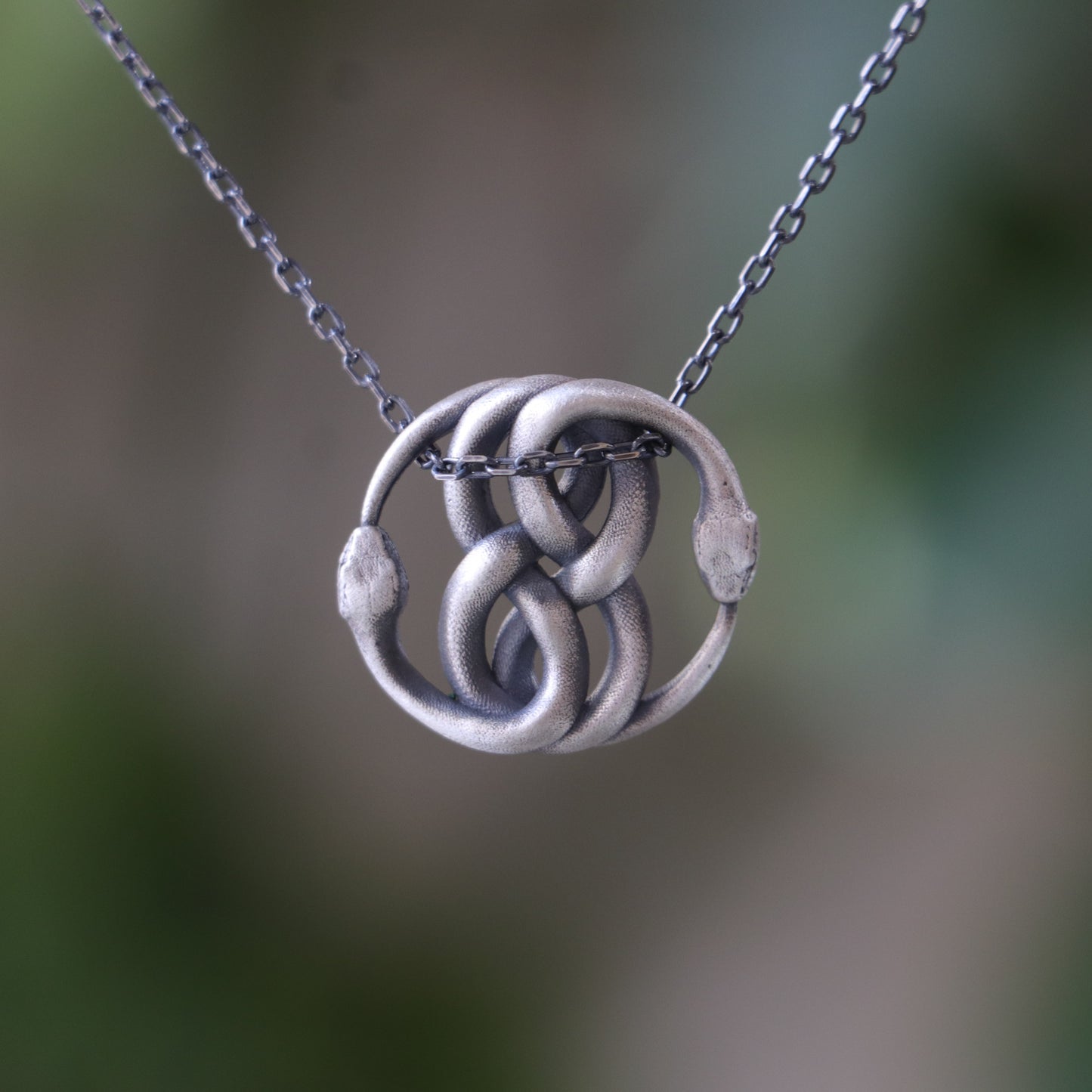 Ying Yang Ouroboros Yılan 925 Gümüş Kolye