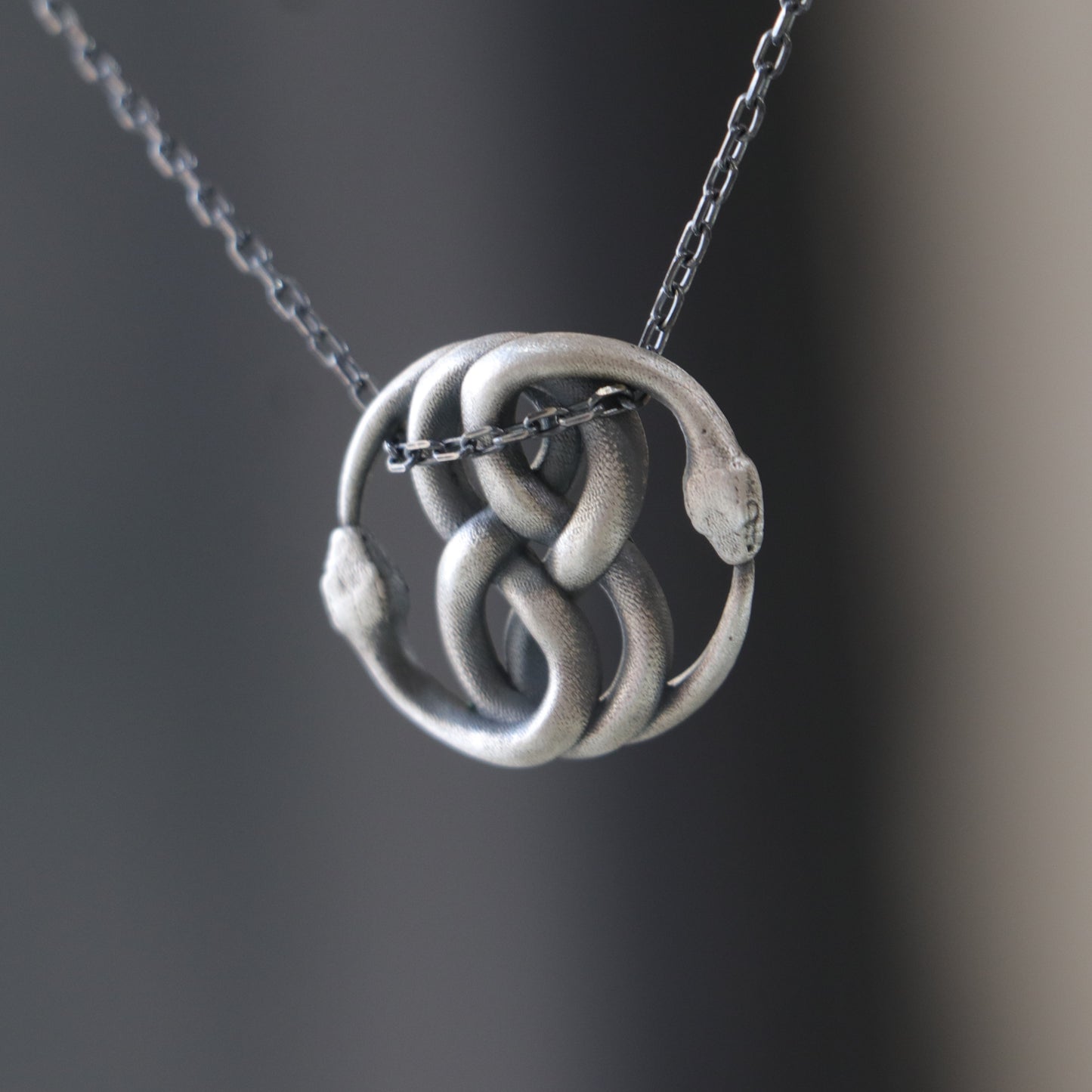 Ying Yang Ouroboros Yılan 925 Gümüş Kolye