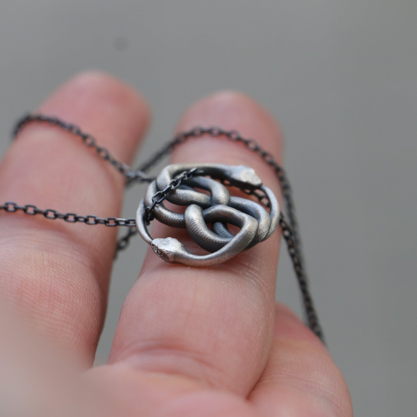 Ying Yang Ouroboros Yılan 925 Gümüş Kolye