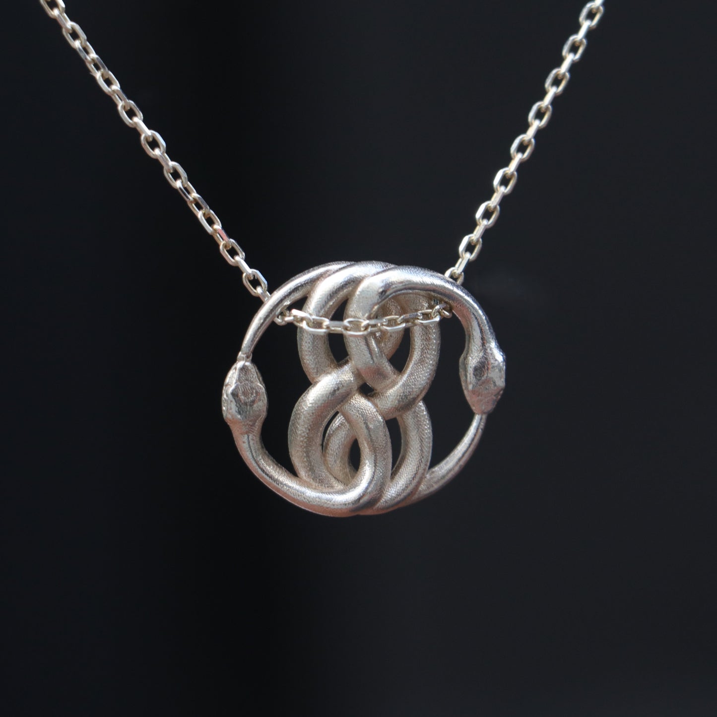 Ying Yang Ouroboros Yılan 925 Gümüş Kolye