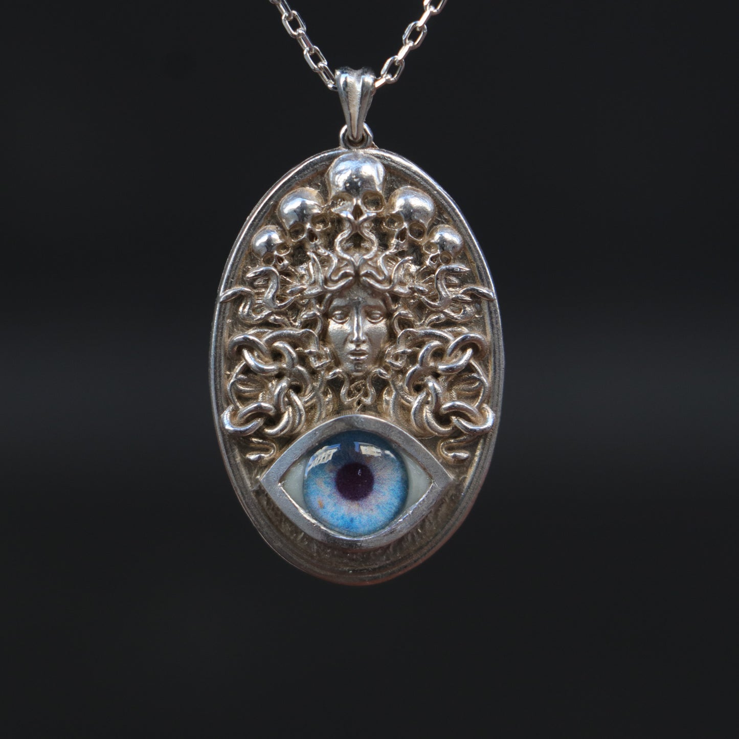 Ouroboros Blue Eye Necklace