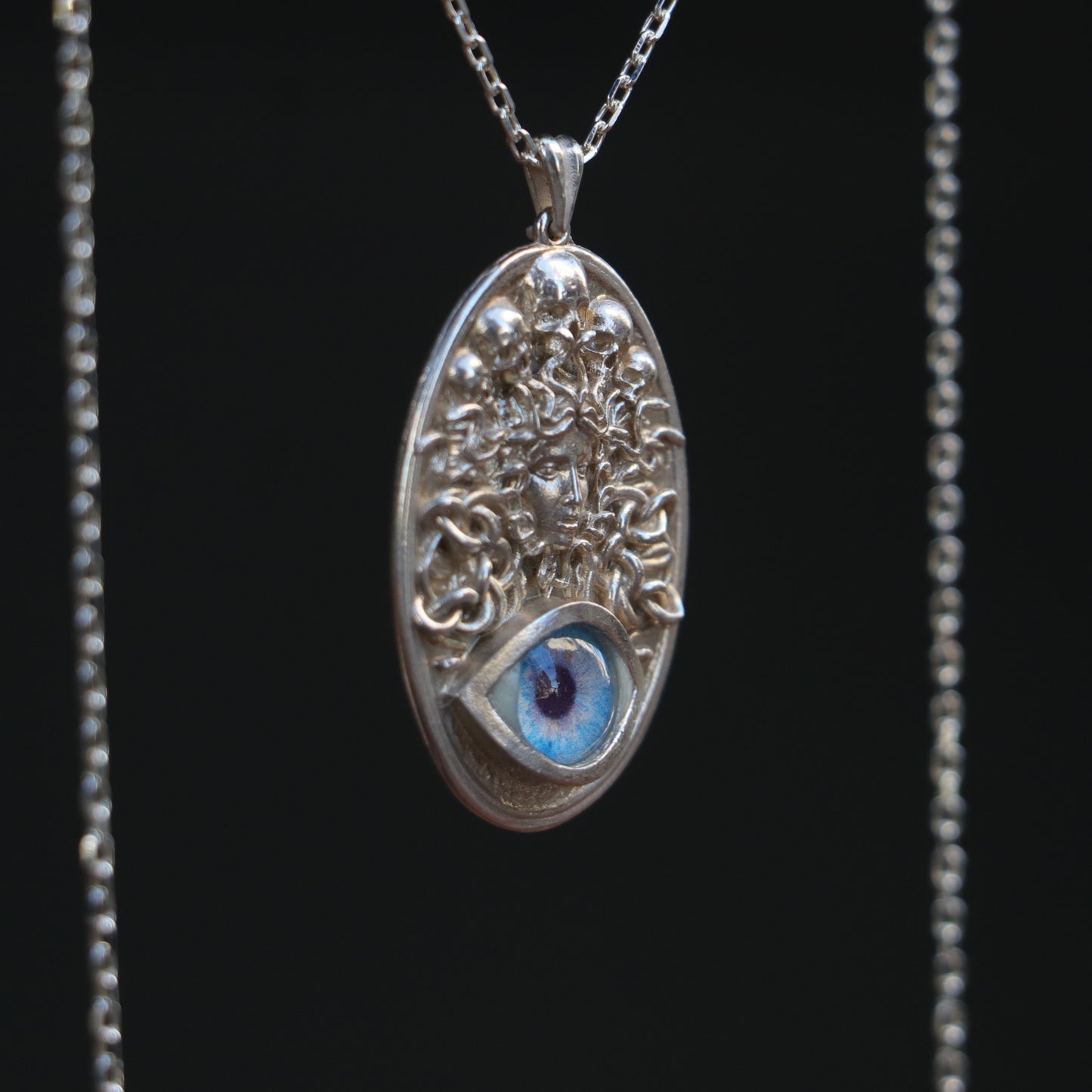Ouroboros Blue Eye Necklace