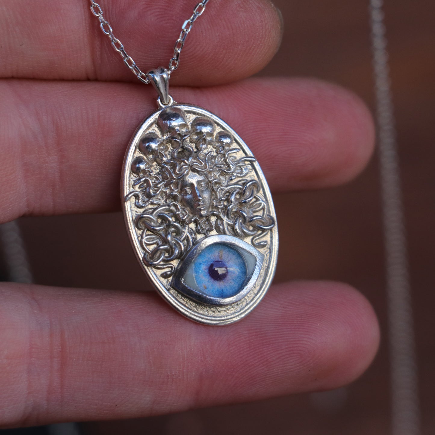 Ouroboros Blue Eye Necklace