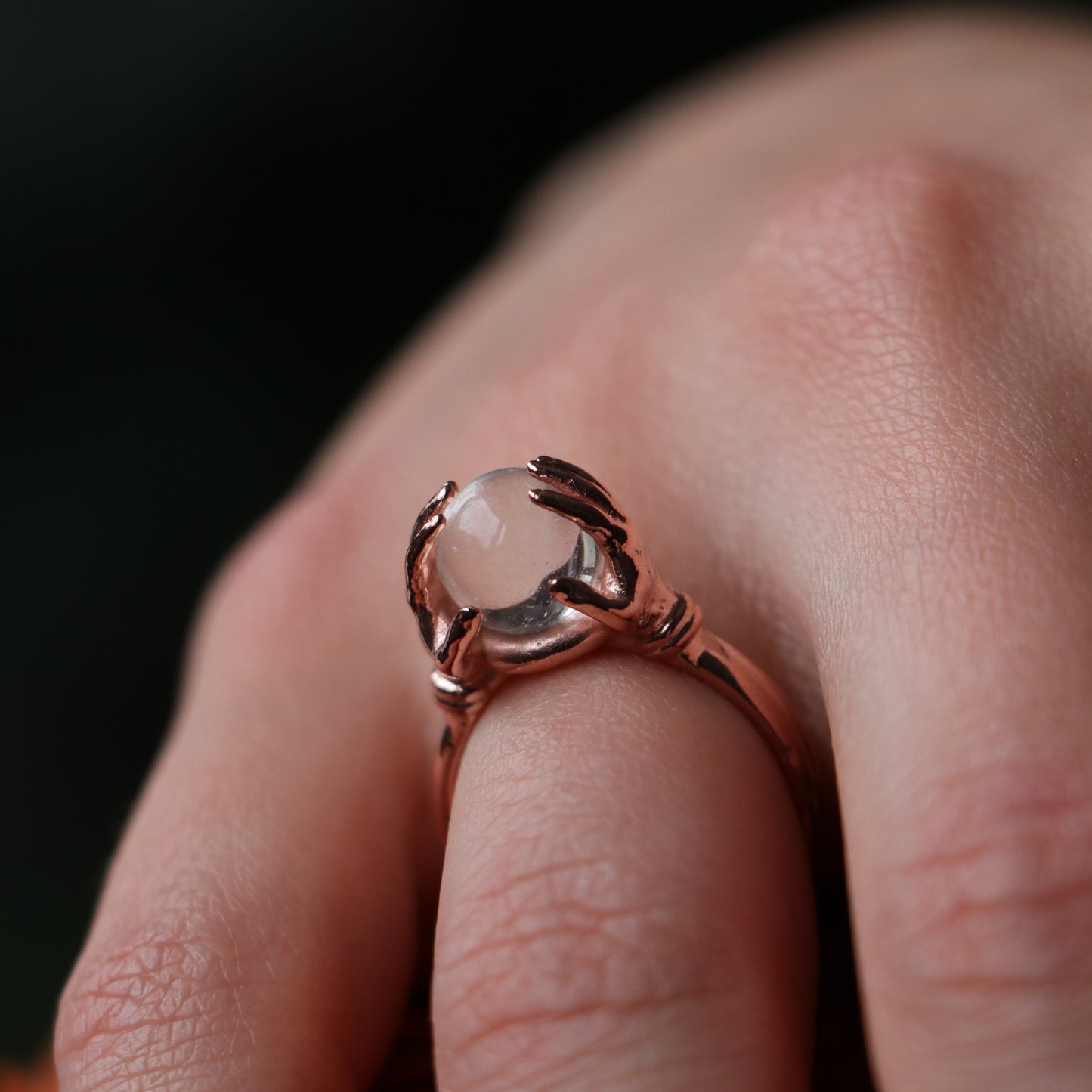 Holy Spirit Clear Quartz 925 Silver Ring